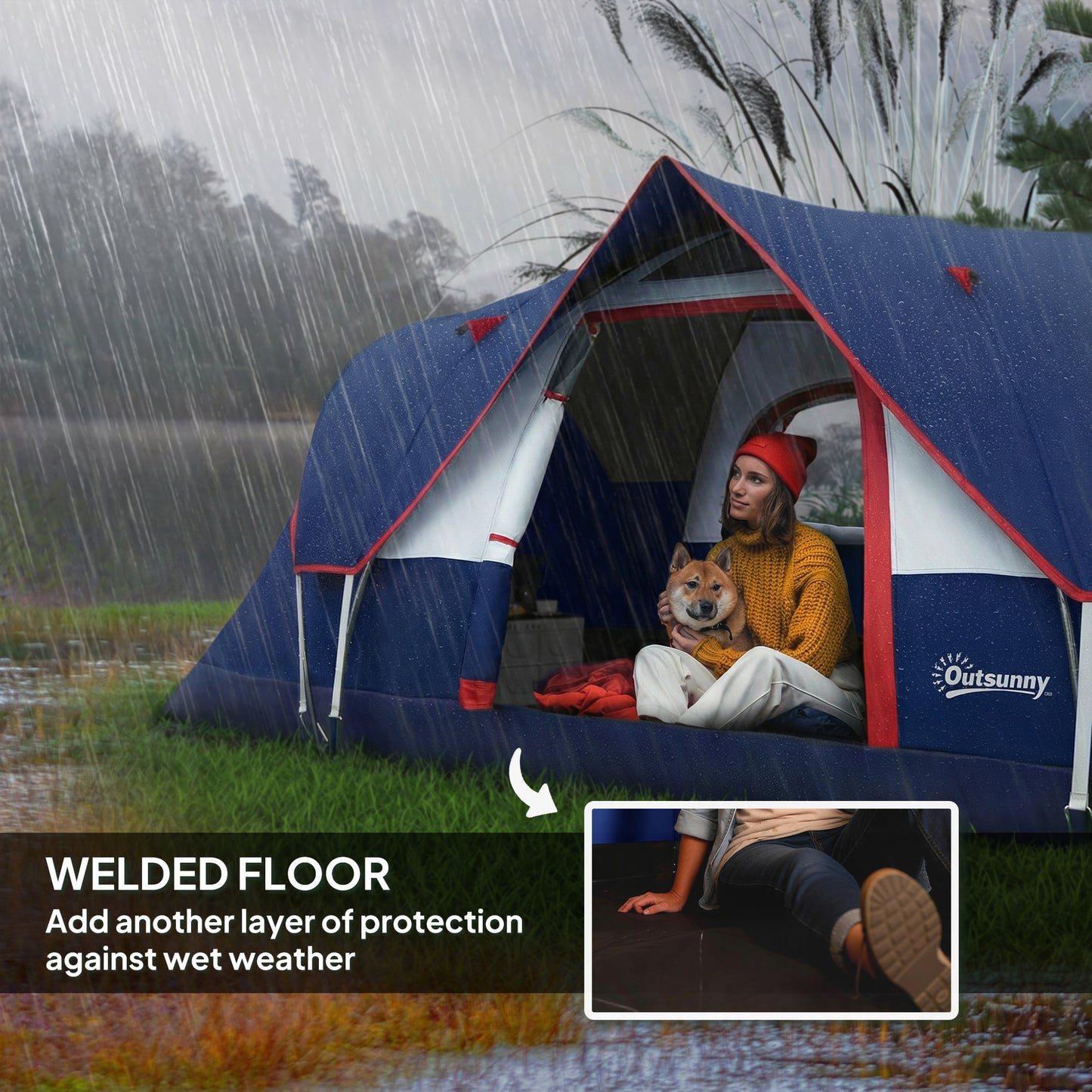 5-6 Man Camping Tent, Tunnel Tent (1)