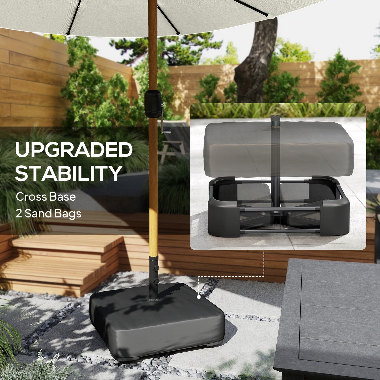 Double Sided Garden Parasol