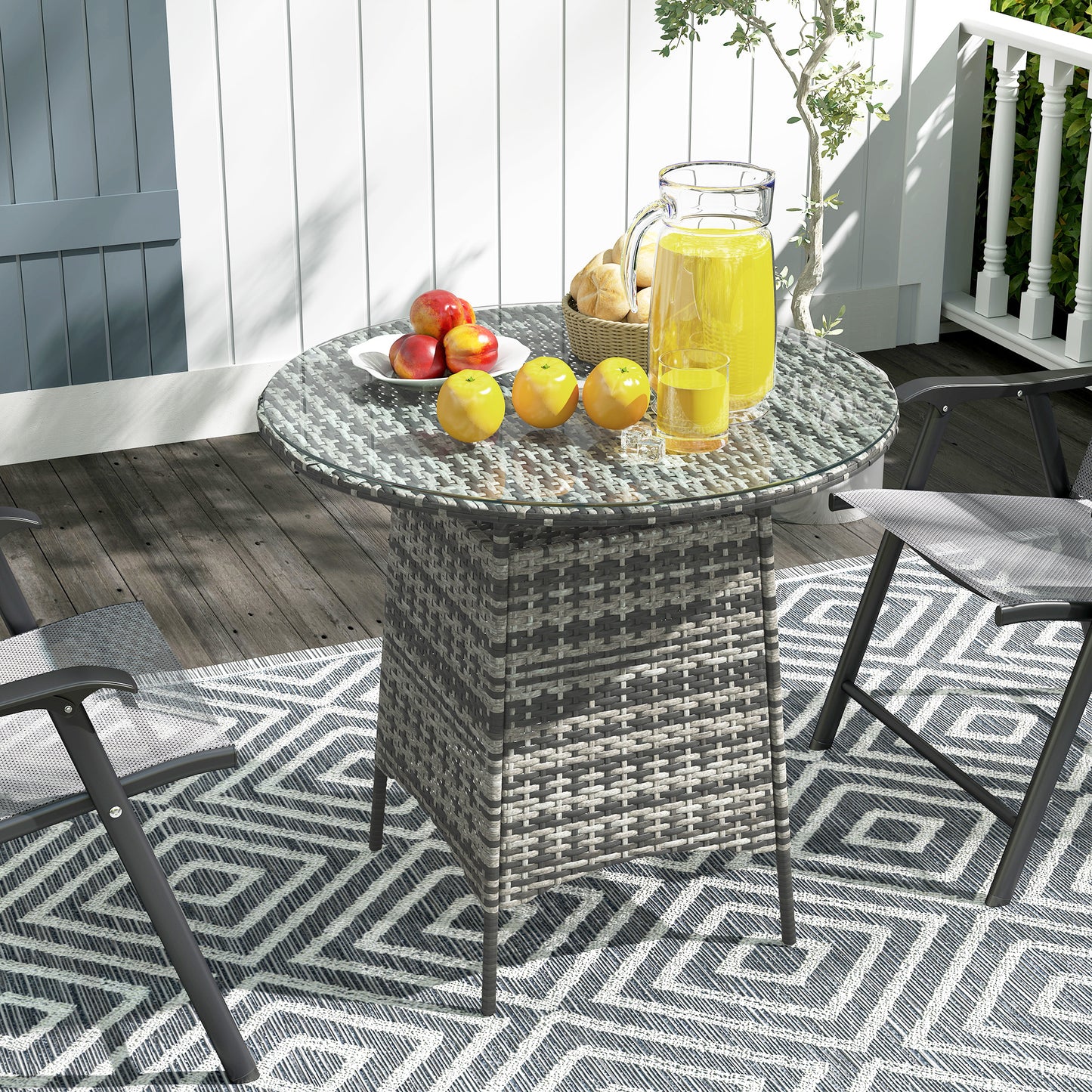 Wicker Garden Rattan Table