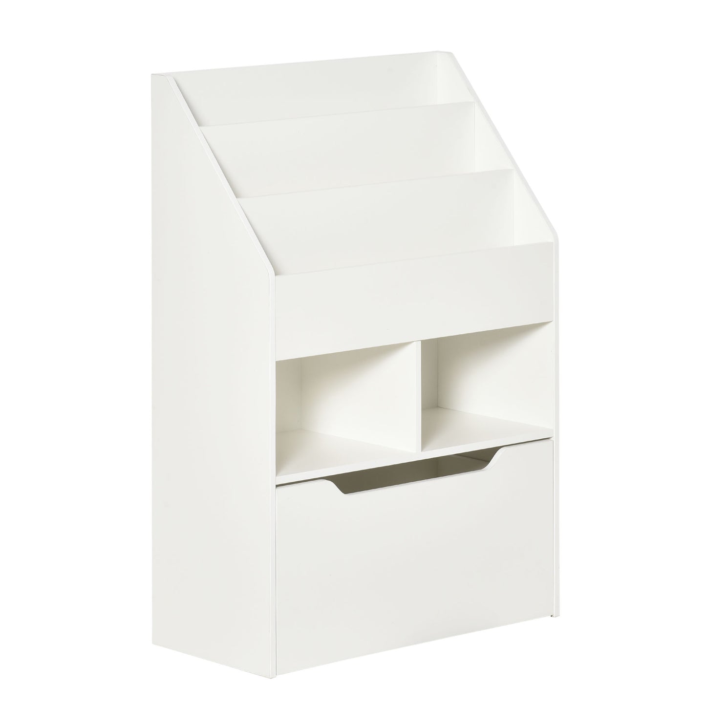 Kids Bookshelf, Toy Organiser, with Storage Drawer, Wheels