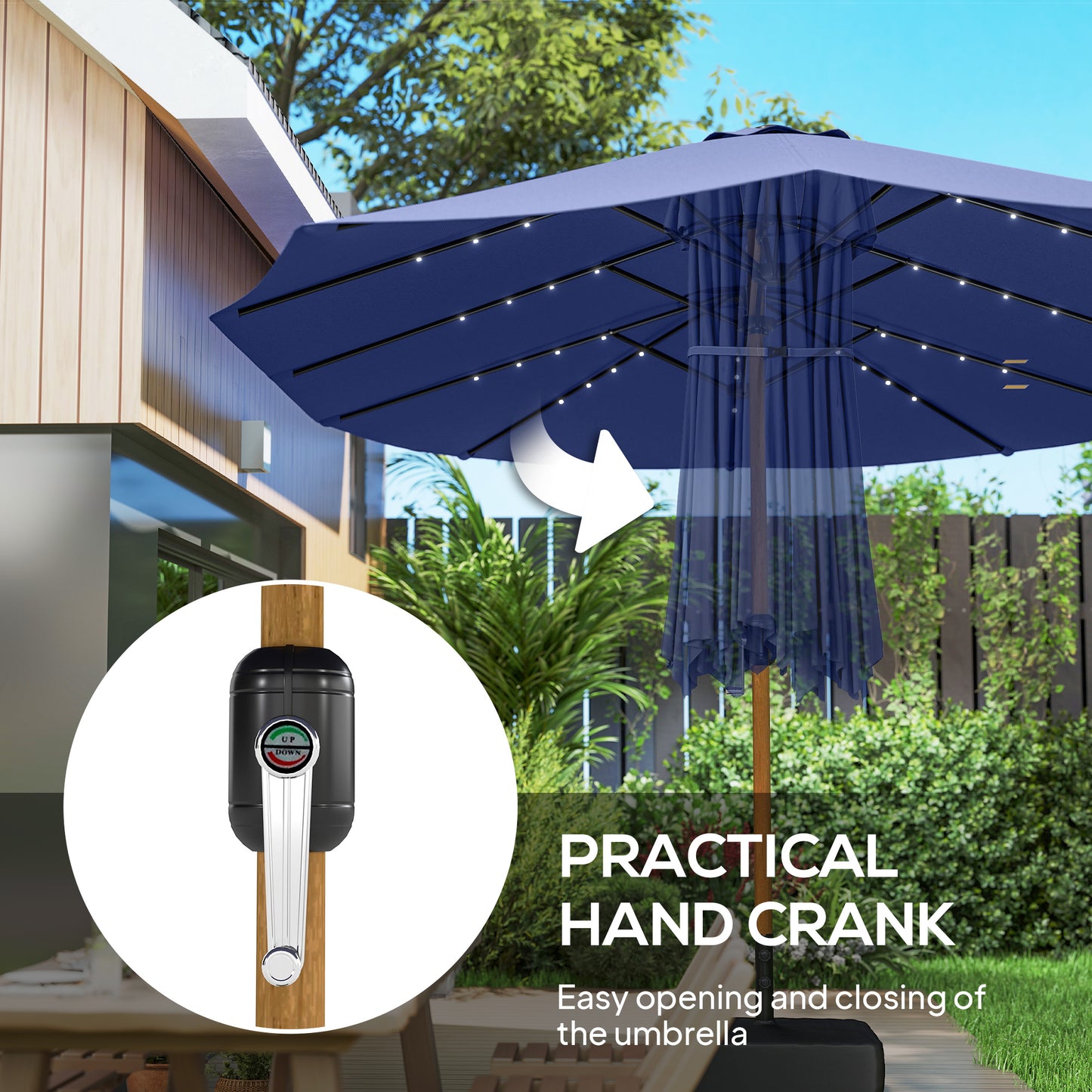 Double Sided Garden Parasol