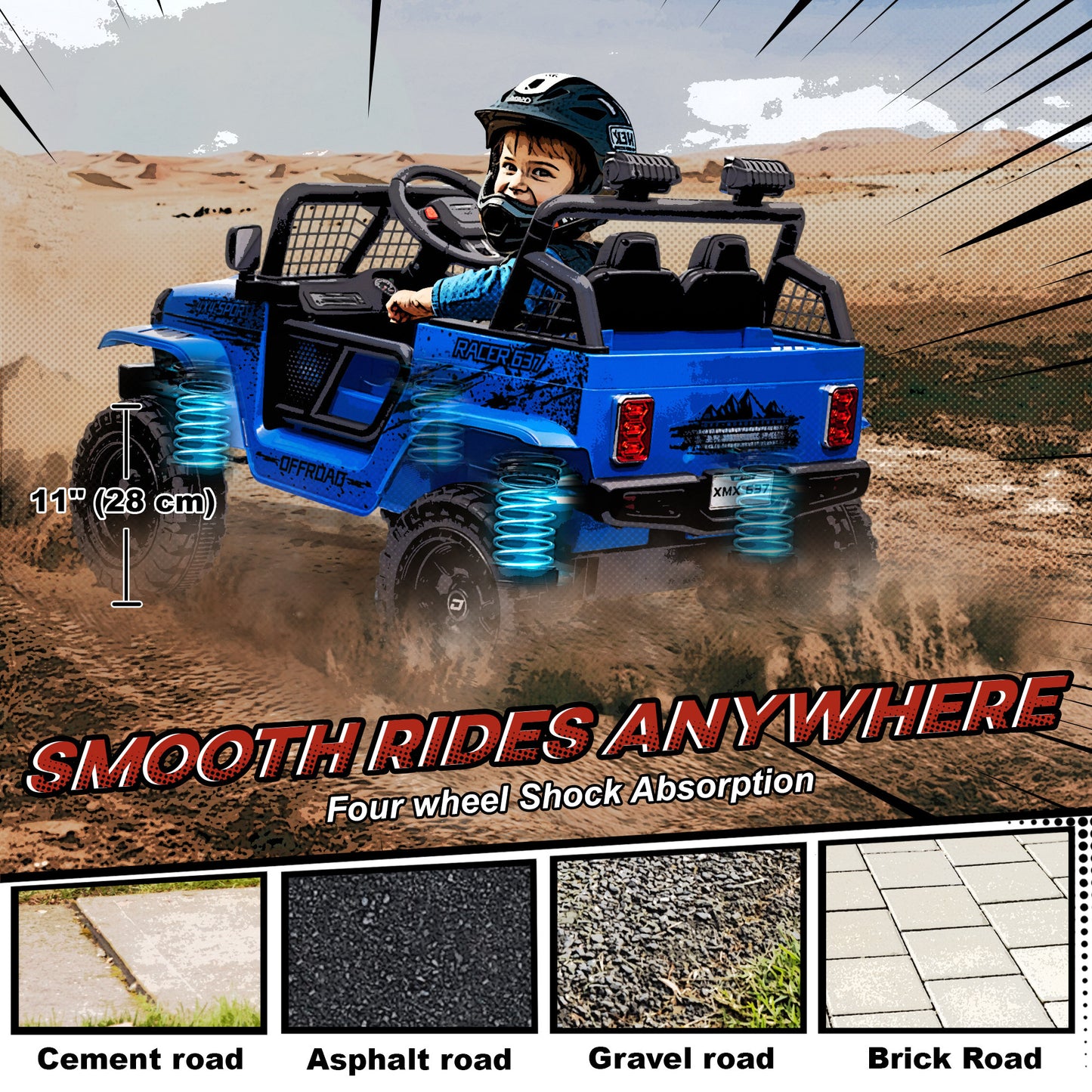 12V Battery Powered Kids Ride-On Car