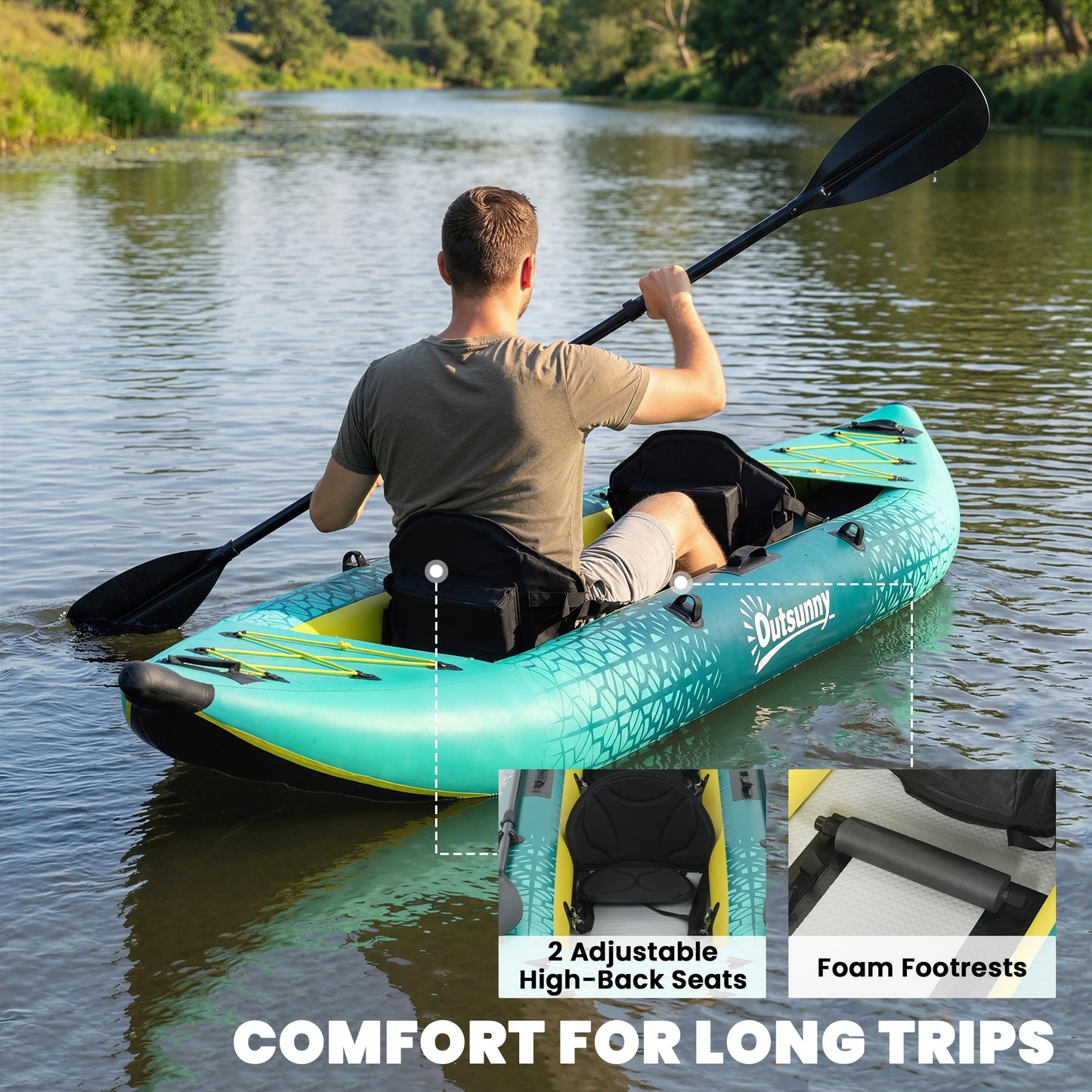 12.5' Inflatable Kayak Set (1)