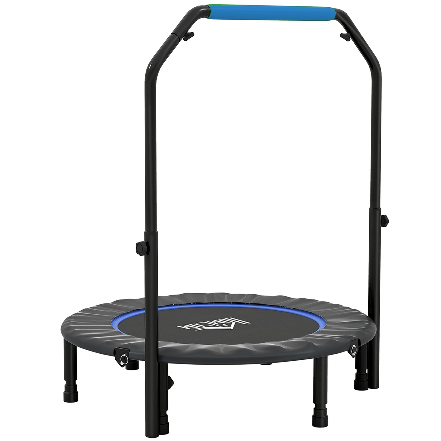 40" Foldable Mini Fitness Trampoline, with Adjustable Foam Handle