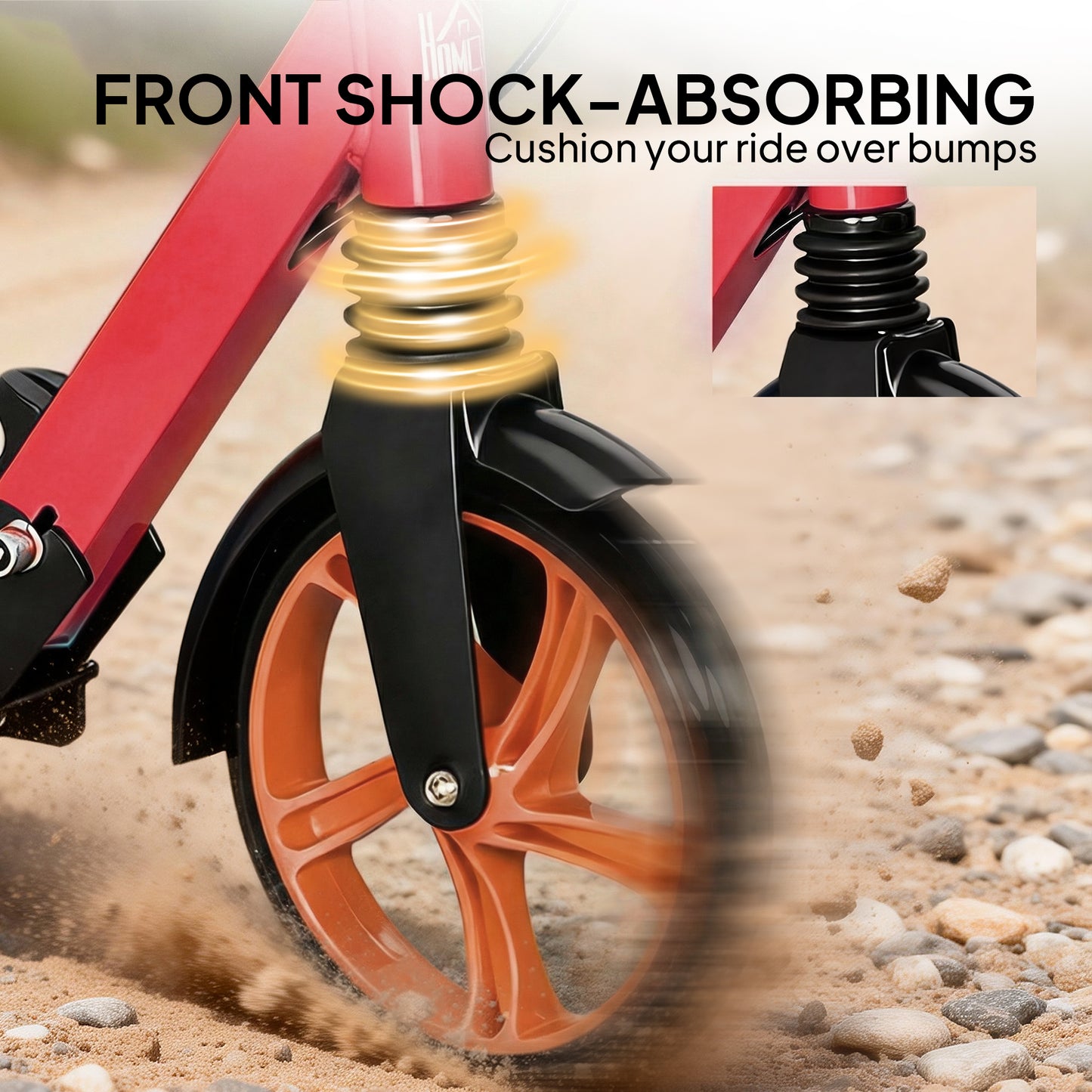 One-click Folding Kick Scooter for 14+ w/ Adjustable Handlebar (1)