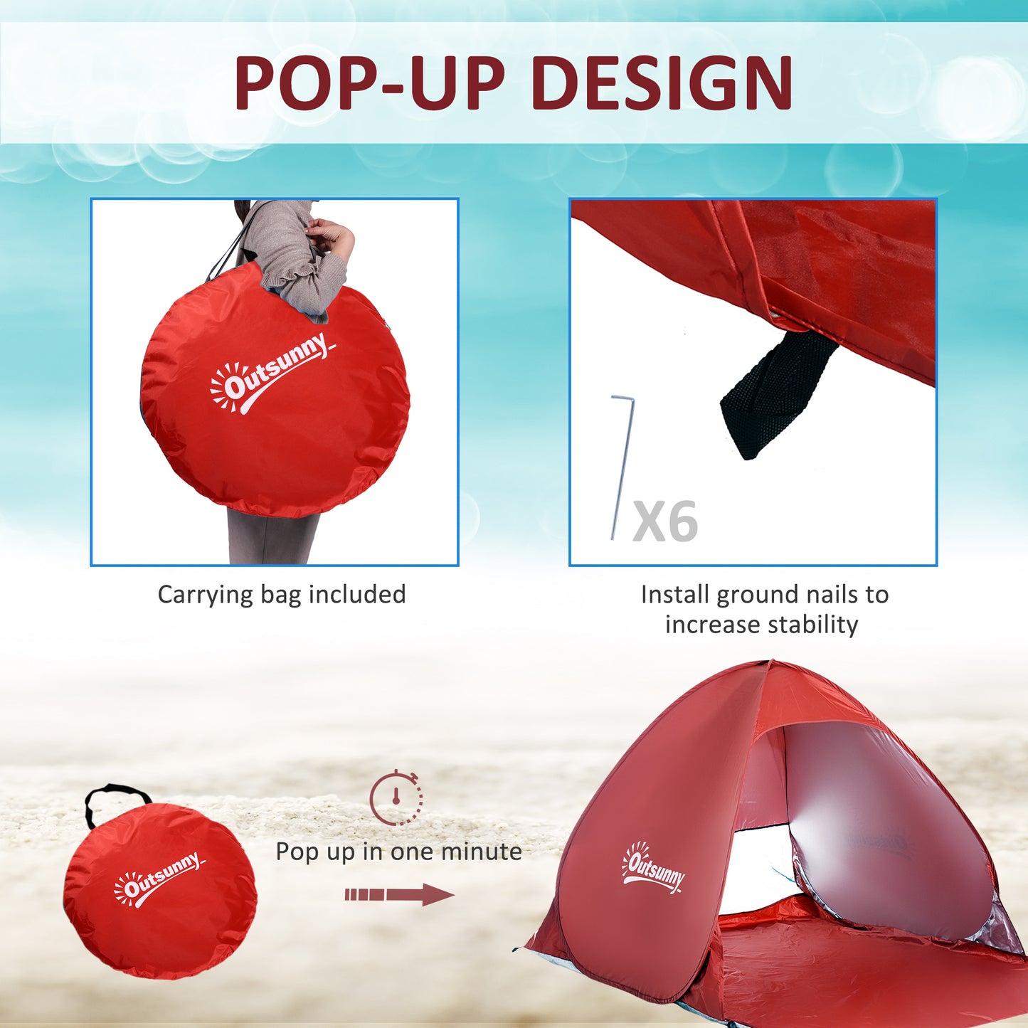 Pop-up Portable Beach Tent