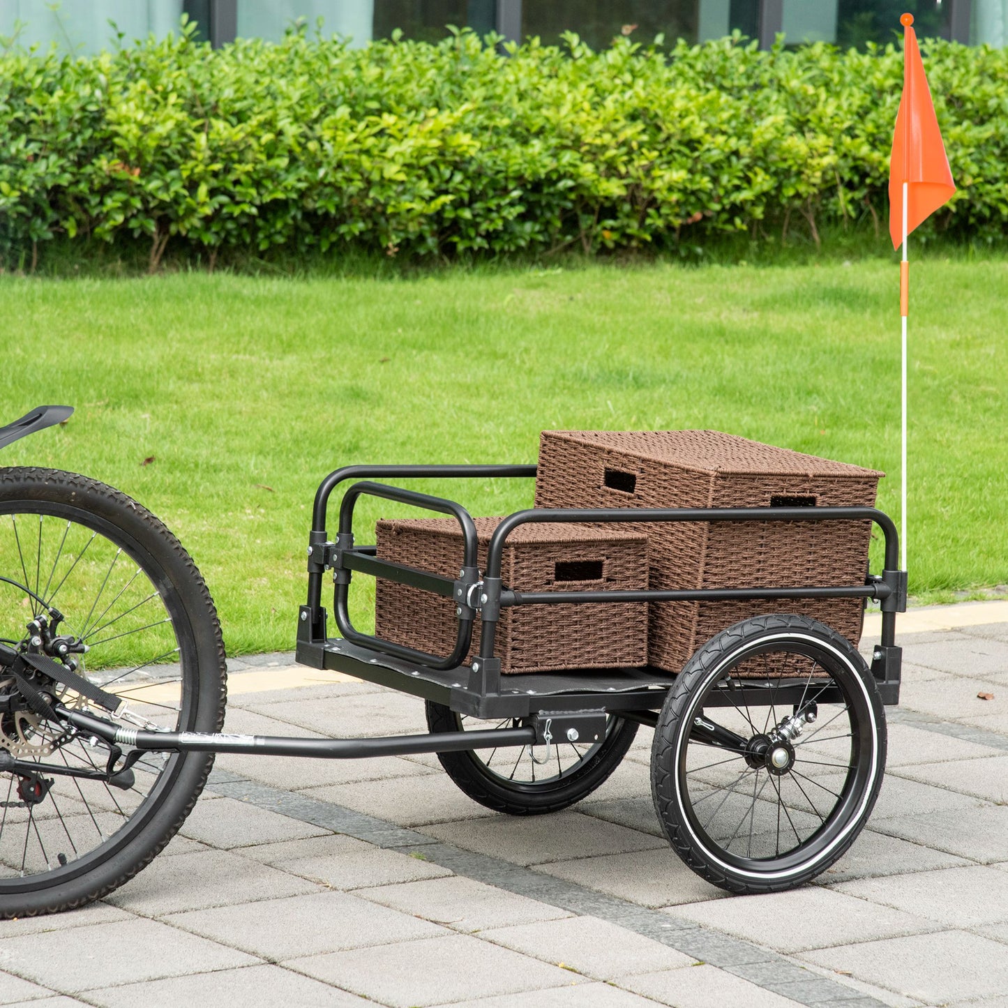 Steel Bike Trailer with Triple Safety