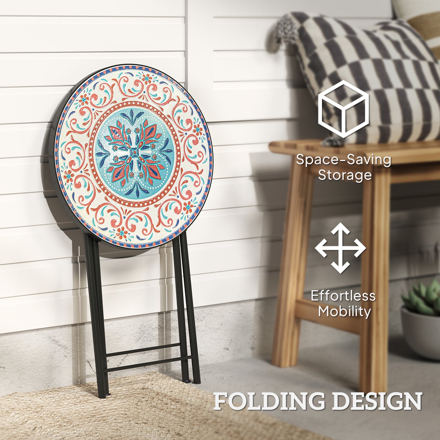 Mosaic Outdoor Garden Table (1)