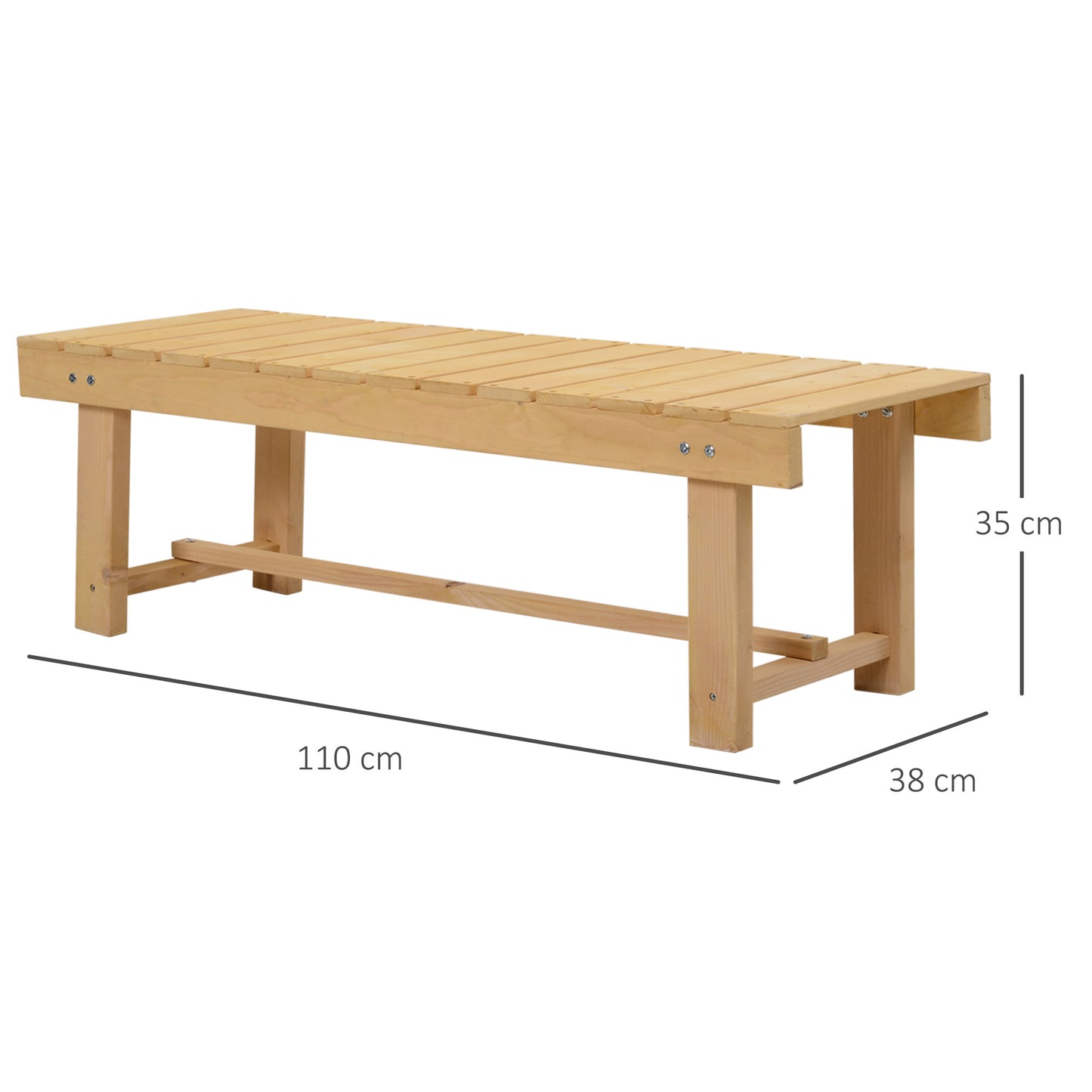 Wooden Garden Benches, 2 Seater Outdoor Benches (1)
