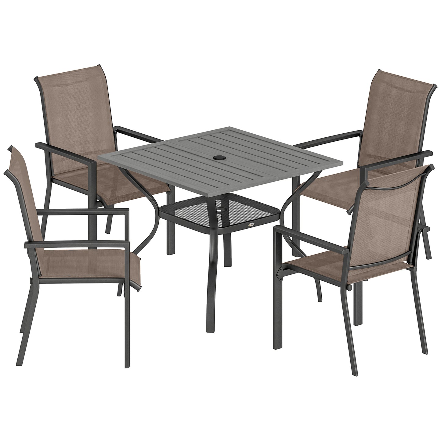 5 Pieces Outdoor Dining Set for 4