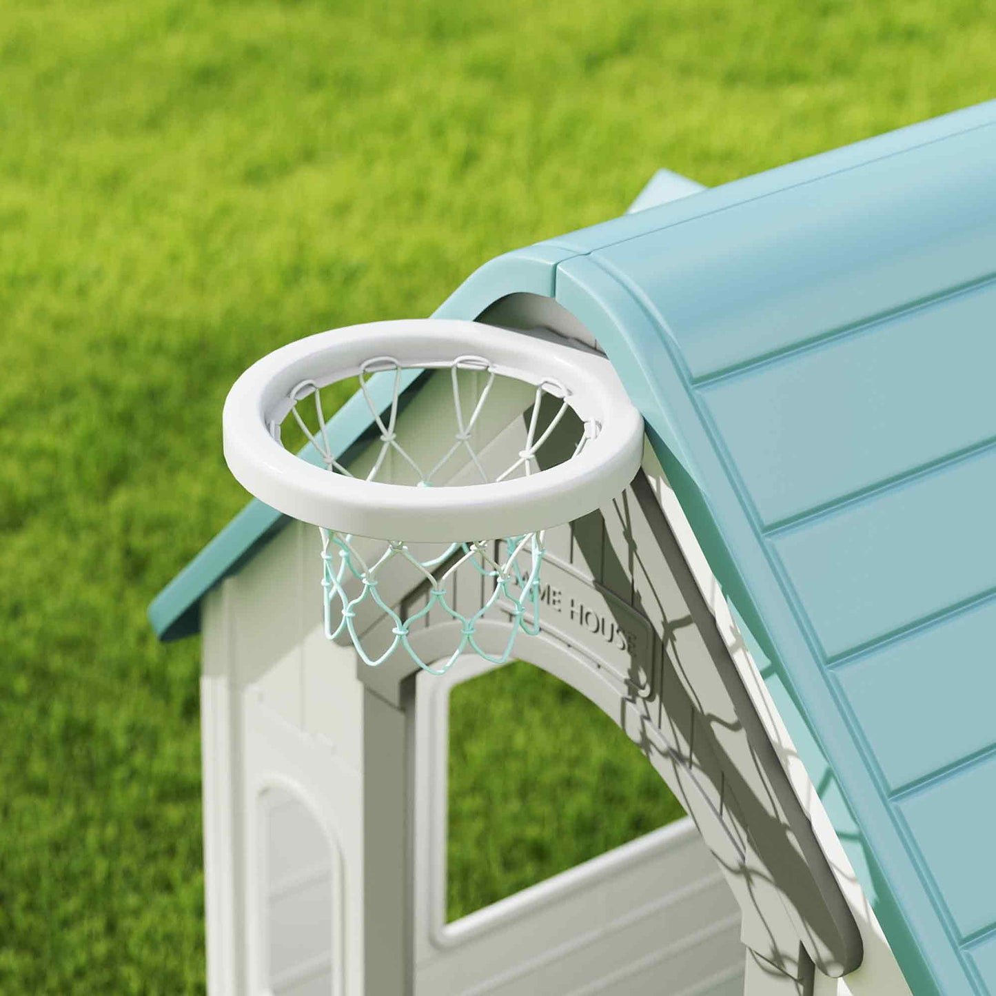 5-in-1 Playhouse for Kids Outdoor Indoor with Basketball Hoop