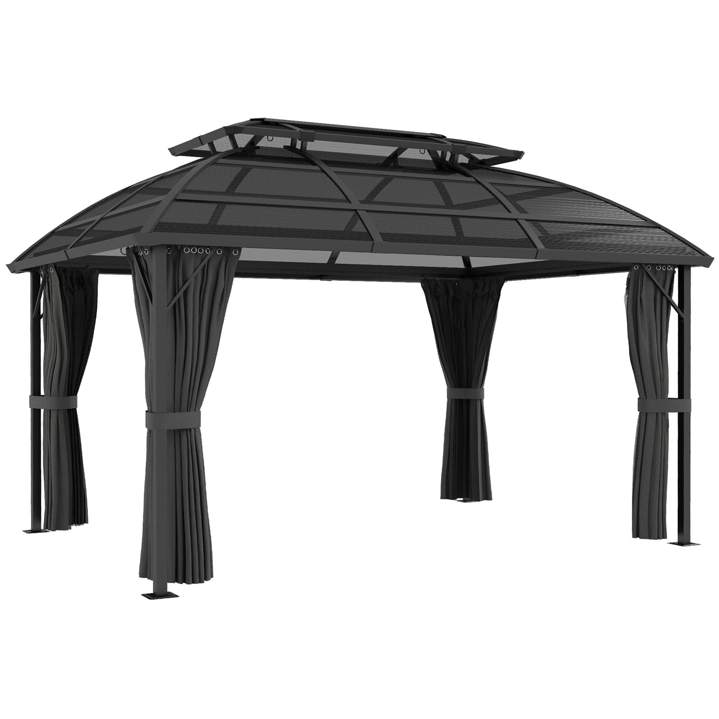 4 x 3m Aluminium Frame Hard Gazebo, with Accessories