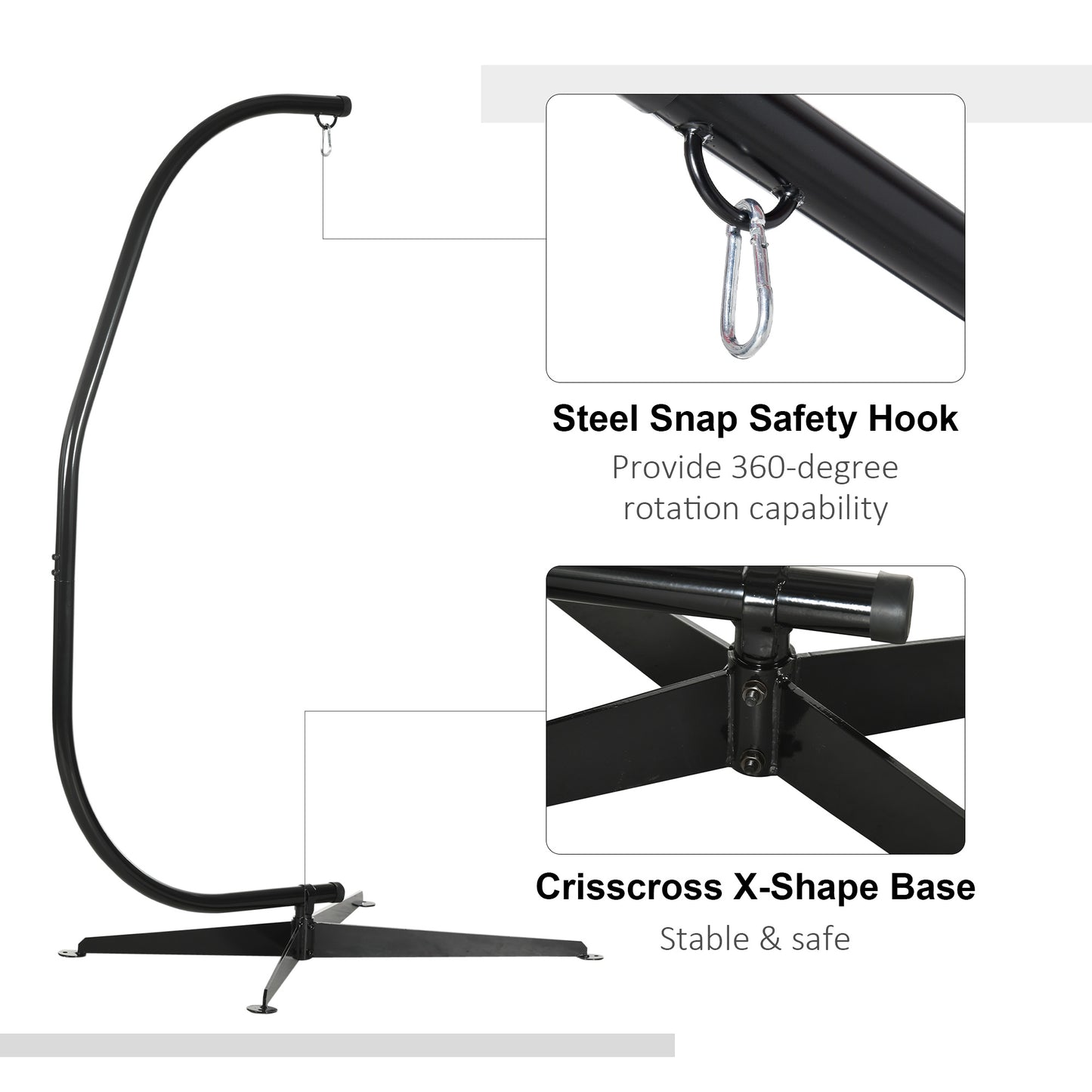 Hanging Hammock Stand Hammock Chair Stand C Stand Steel Heavy Duty