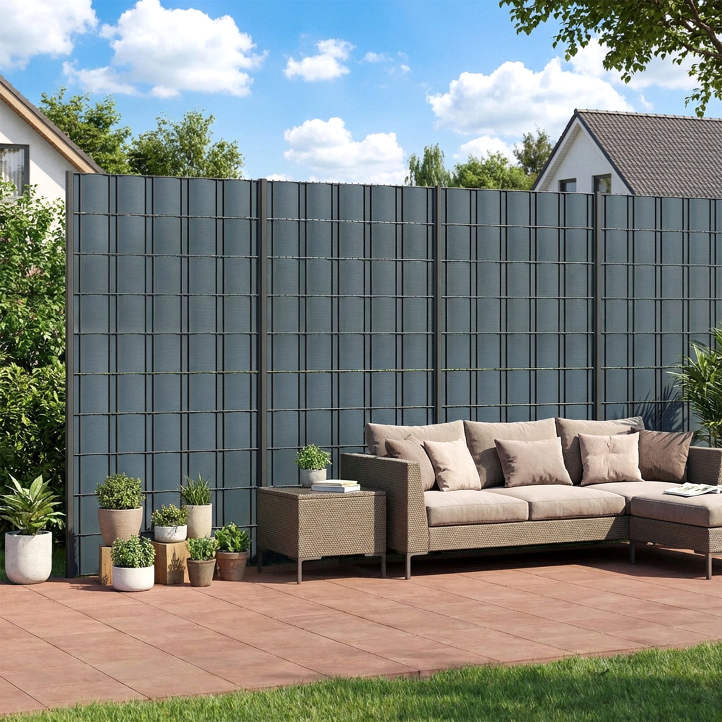 2Pcs Privacy Garden Screen Fence