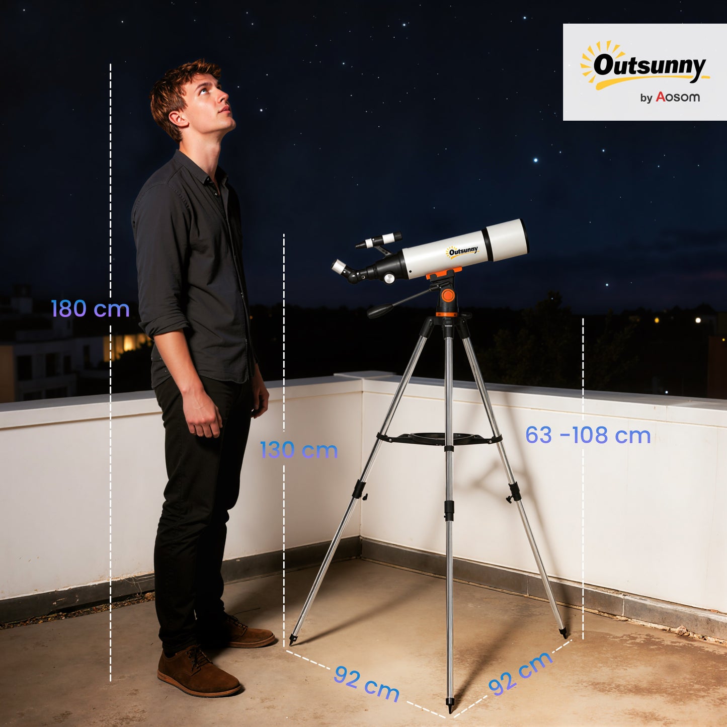 Astronomy Telescope for Adults and Beginners with 80 mm Aperture