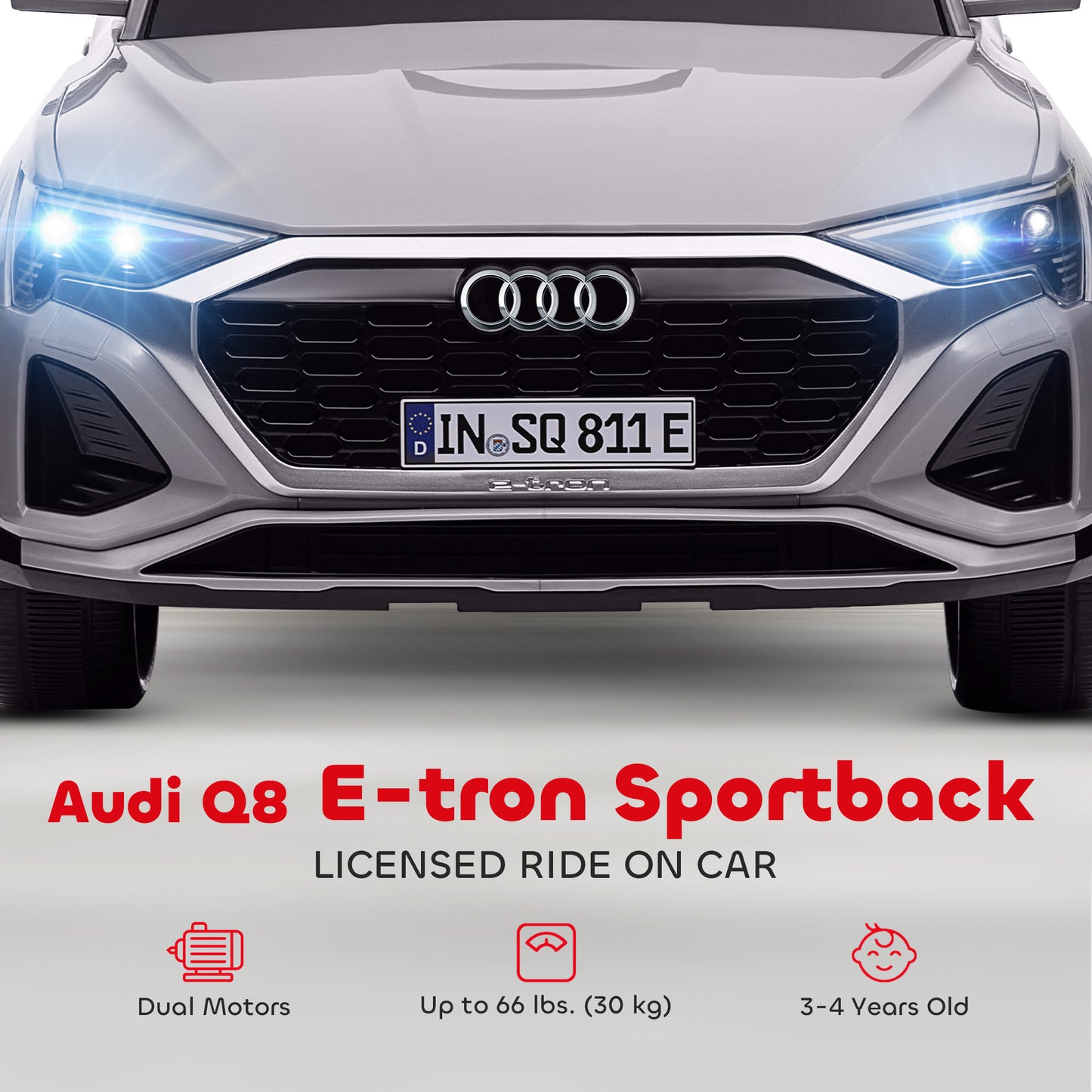 Audi Q8 e-tron Sportback Licensed 12V Ride on Car w/ Remote (1)