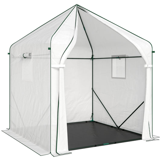 Walk-in Greenhouse for Outdoors with Steel Frame