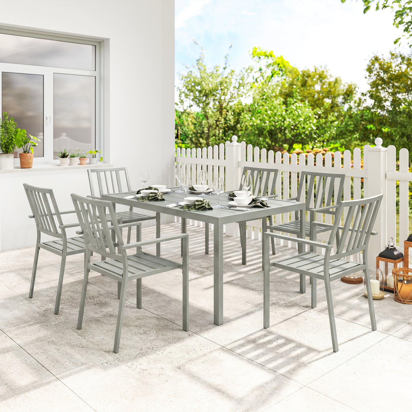 Garden Table and Chairs for 6