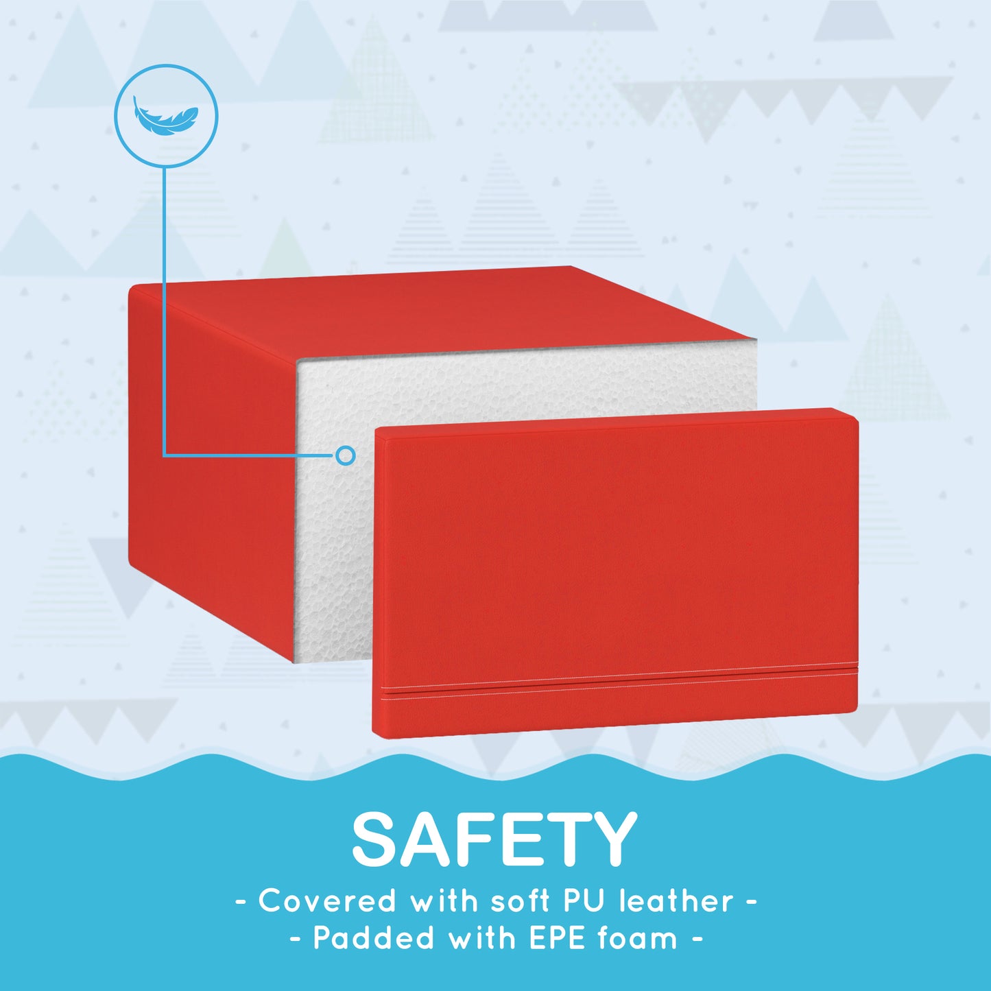2-piece Soft Play Set, Baby Foam Climber Block for Toddler 1-3 Years
