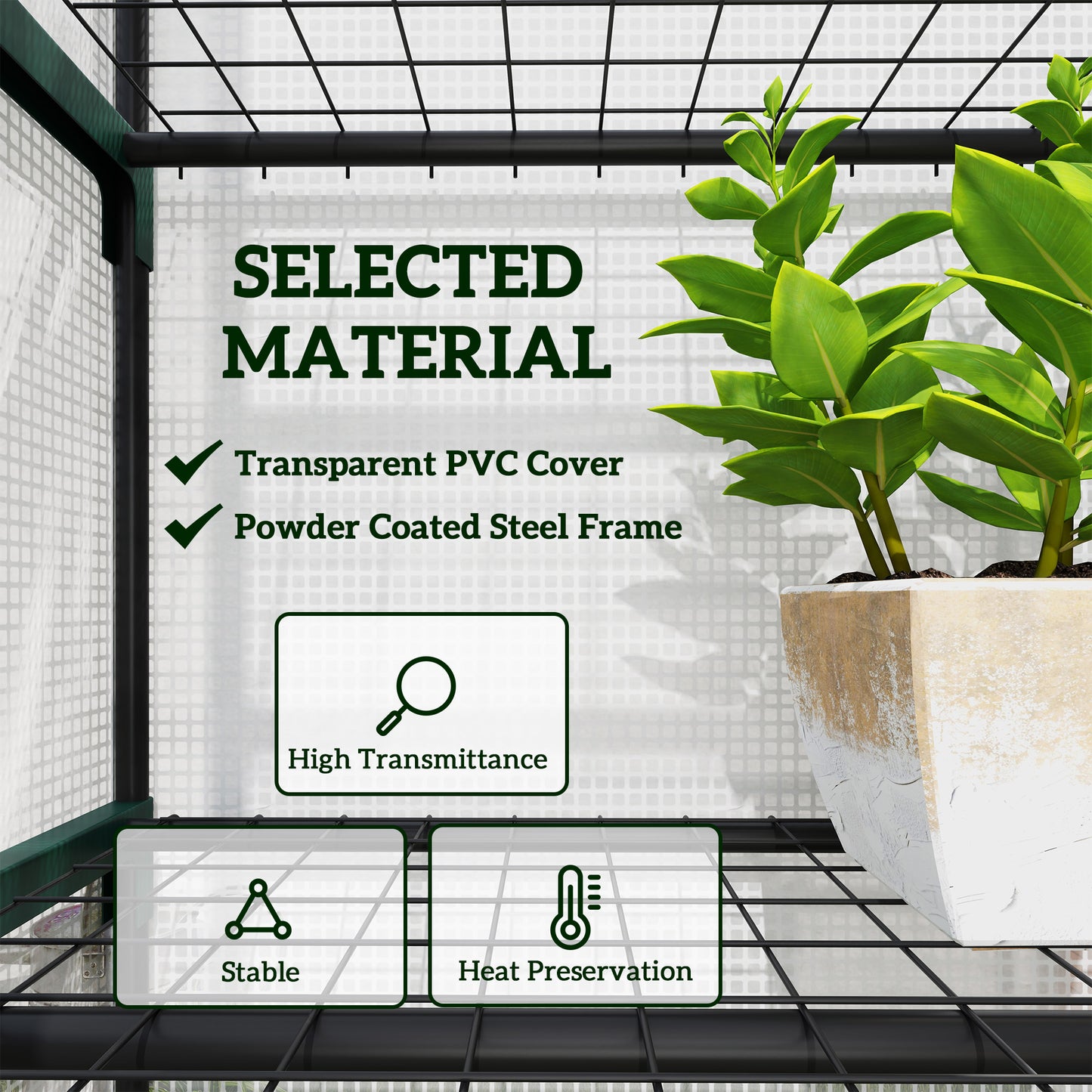 193cm Five Shelf Mini Greenhouse
