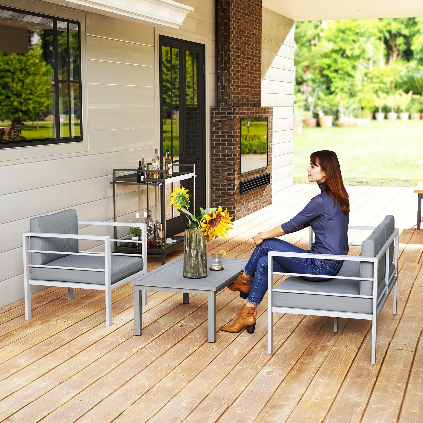 4 Piece Garden Furniture Set
