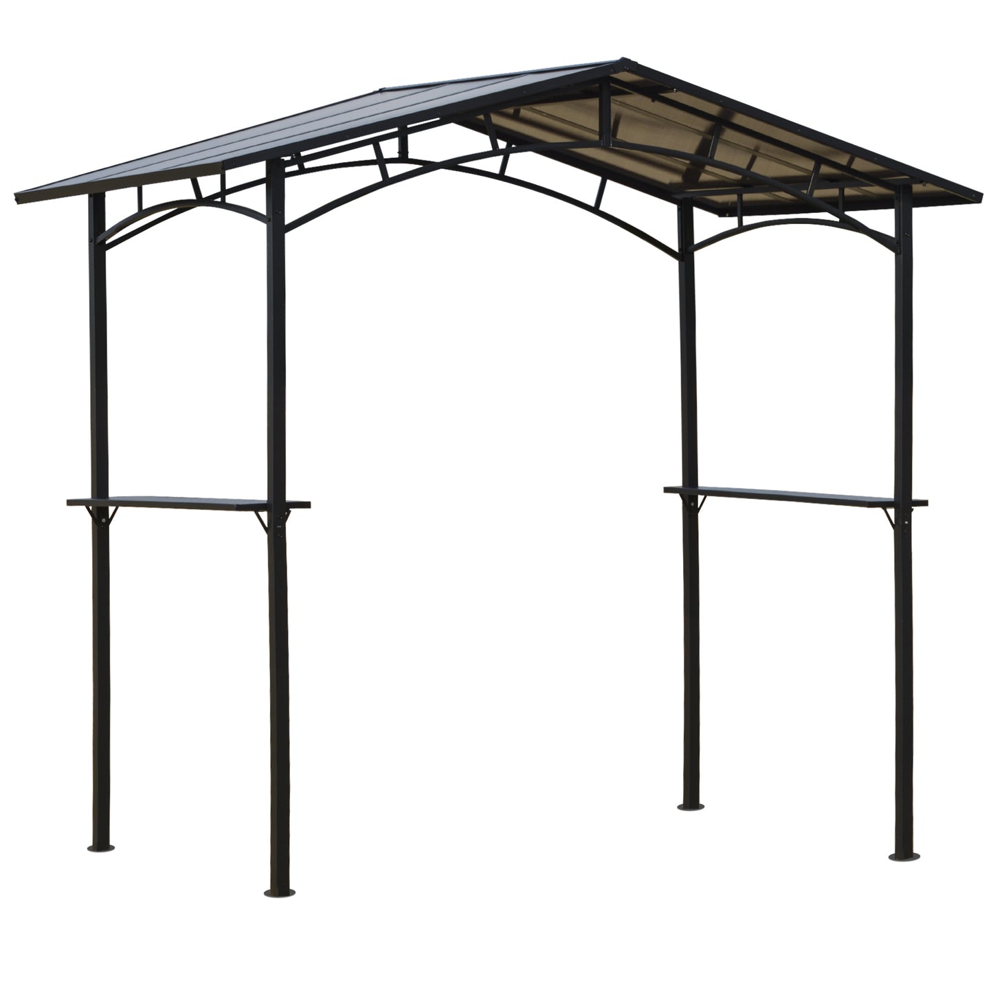 8ft x 5ft Outdoor BBQ Protective Gazebo Tent Aluminium Steel Frame