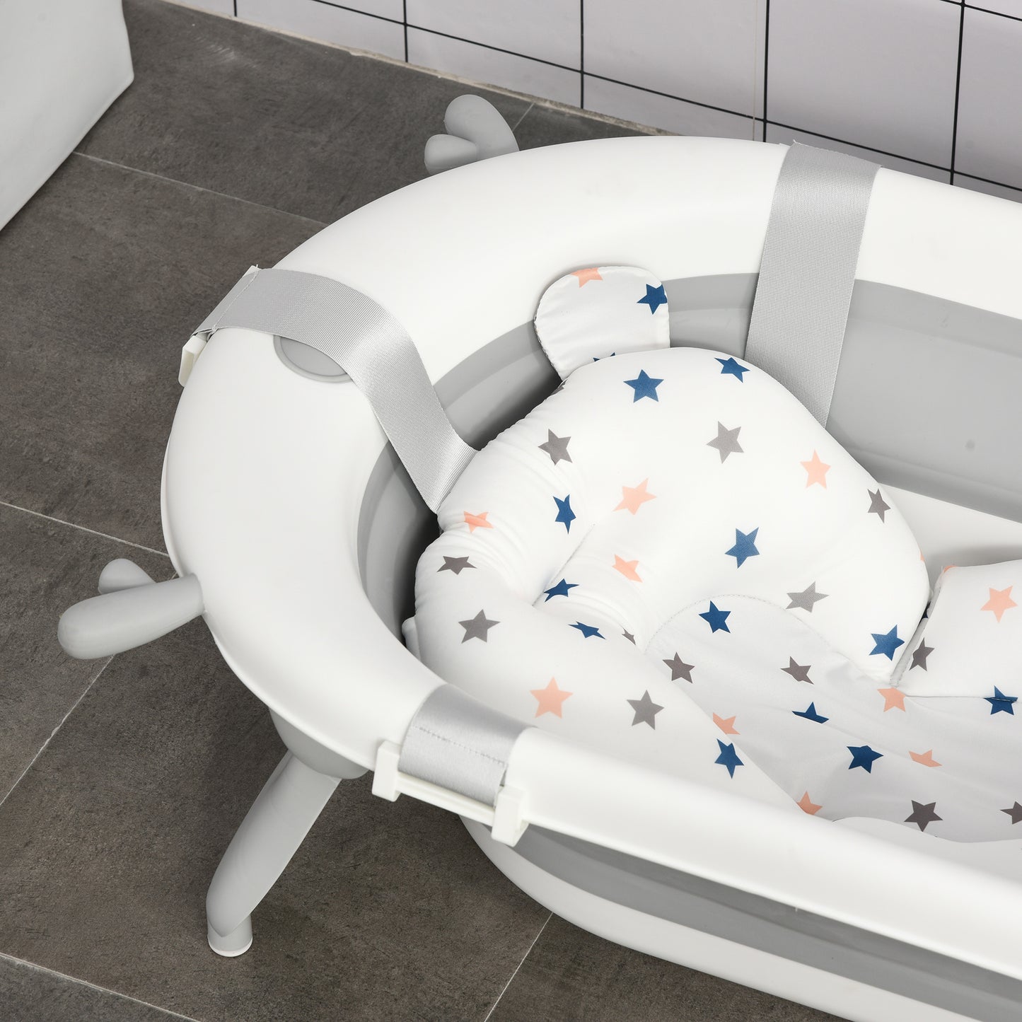Foldable Baby Bathtub Set, Collapsible Bath Tub
