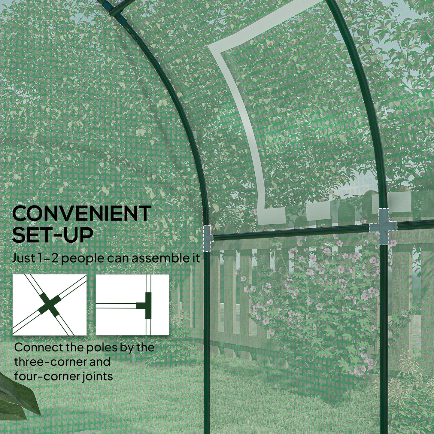 Walk in Polytunnel Greenhouse