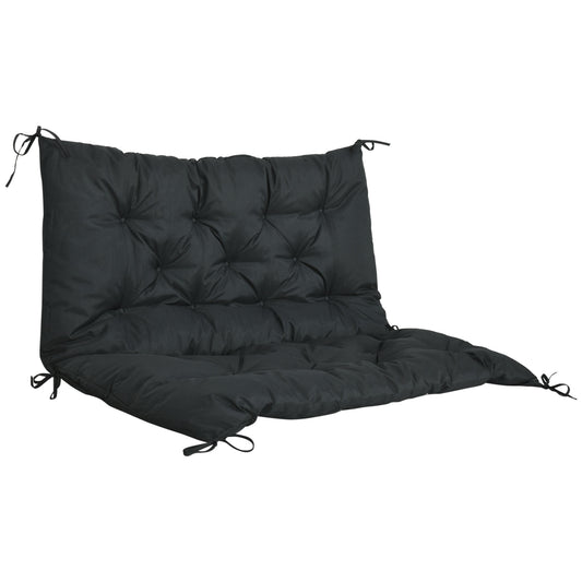 2 Seater Bench Pad, Garden Chair Cushion with Back and Ties