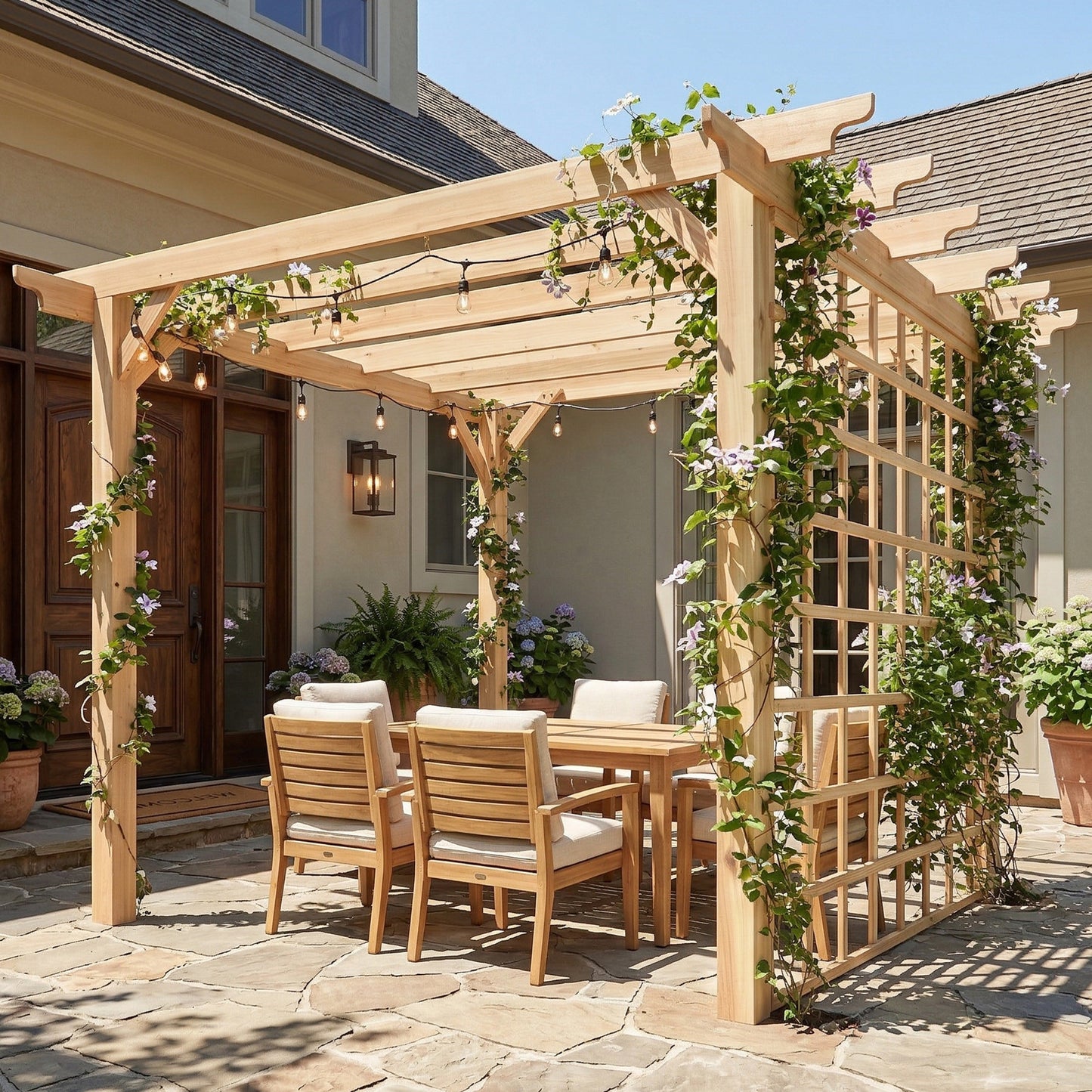 3 x 3 m Wooden Pergola Kit (3)