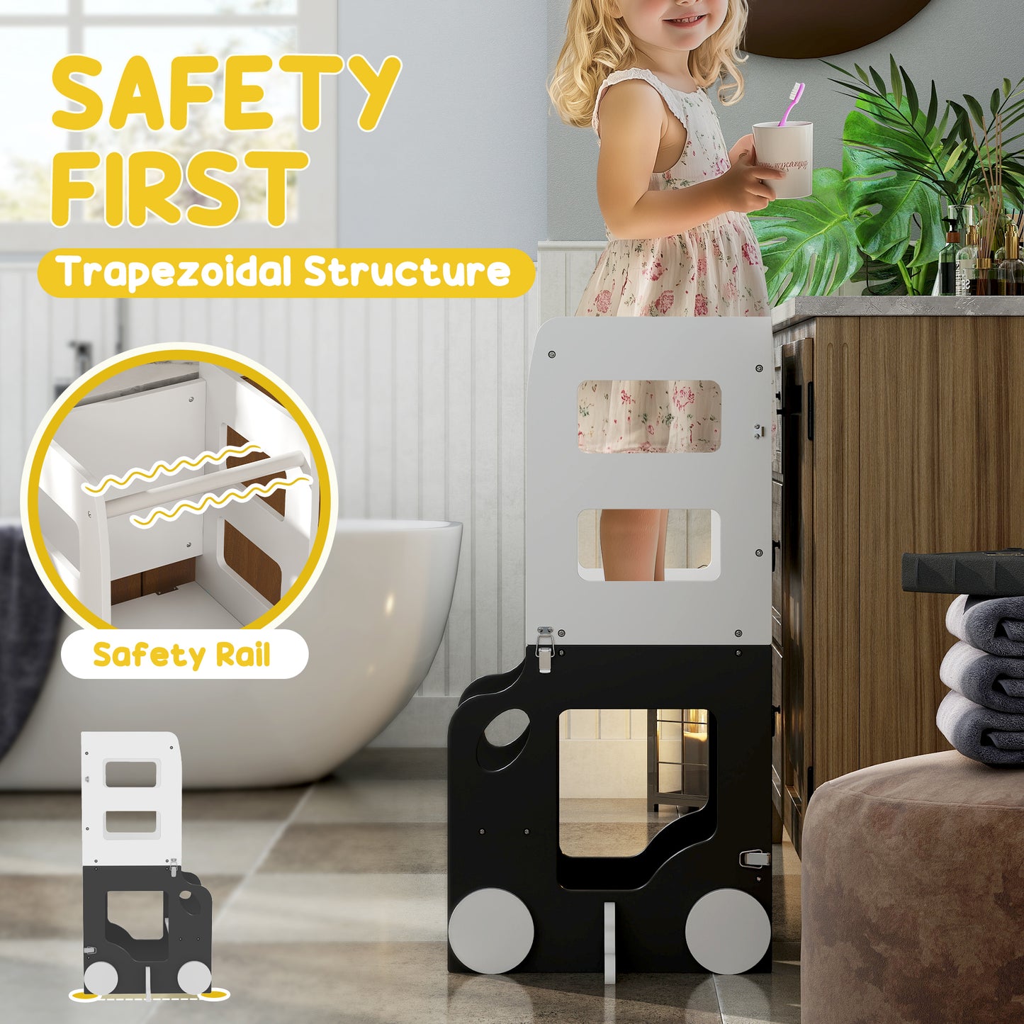 Toddler Step Stool, 4 in 1 Standing Tower