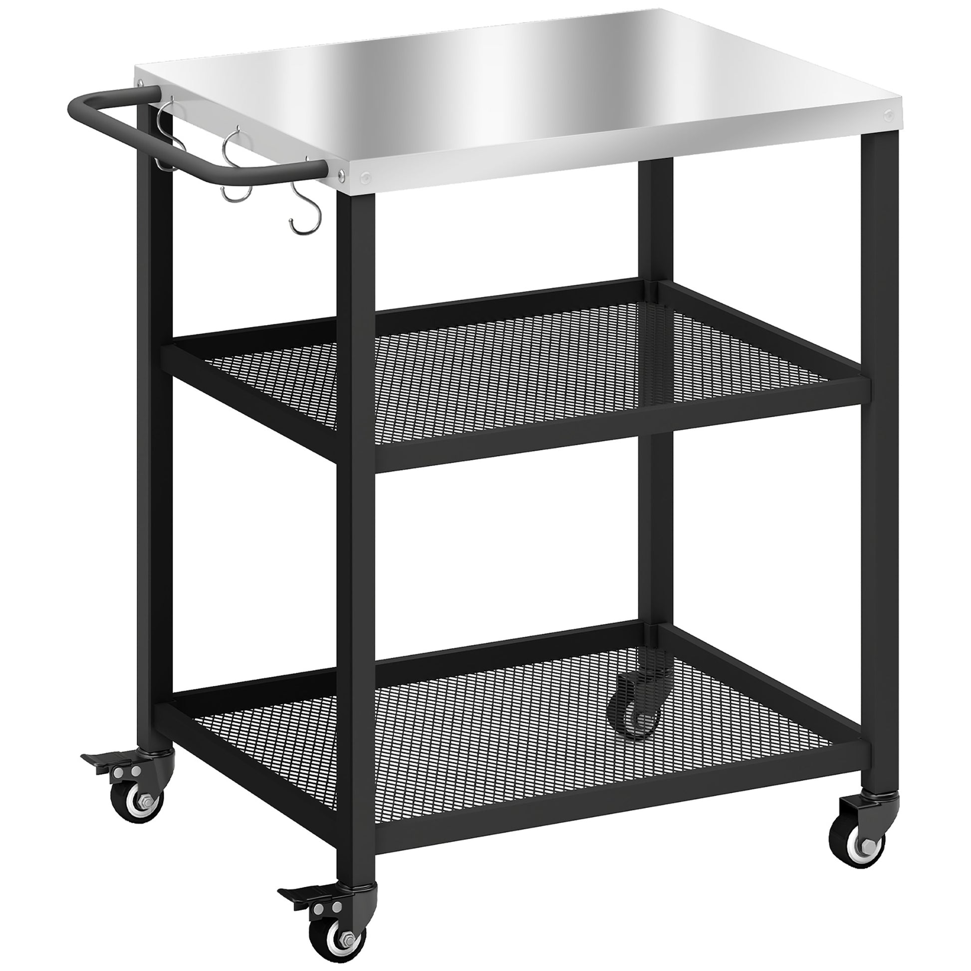 Outdoor Grill Cart with Stainless Steel Tabletop (1)