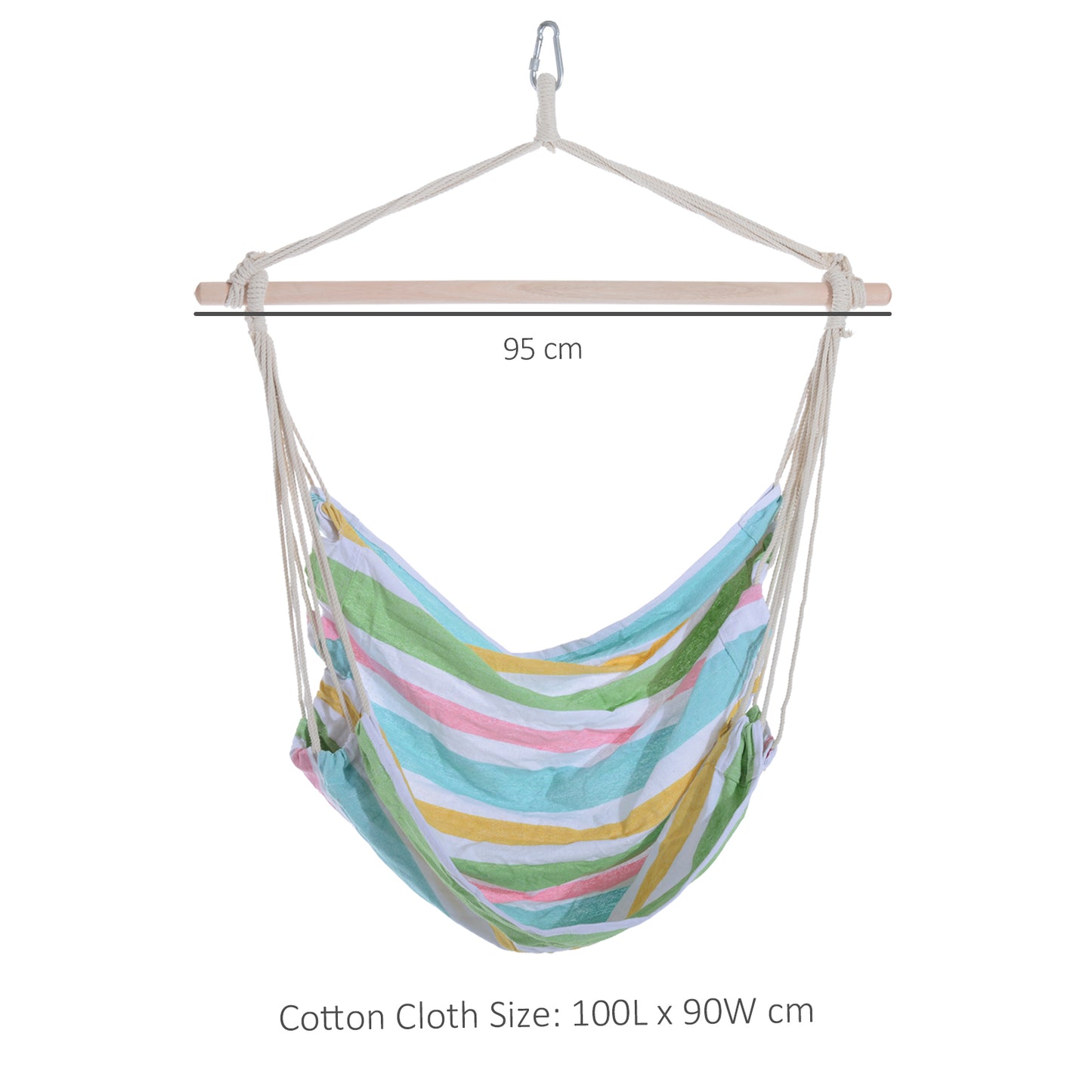 Outdoor Hanging Rope Chair with Cotton Rope