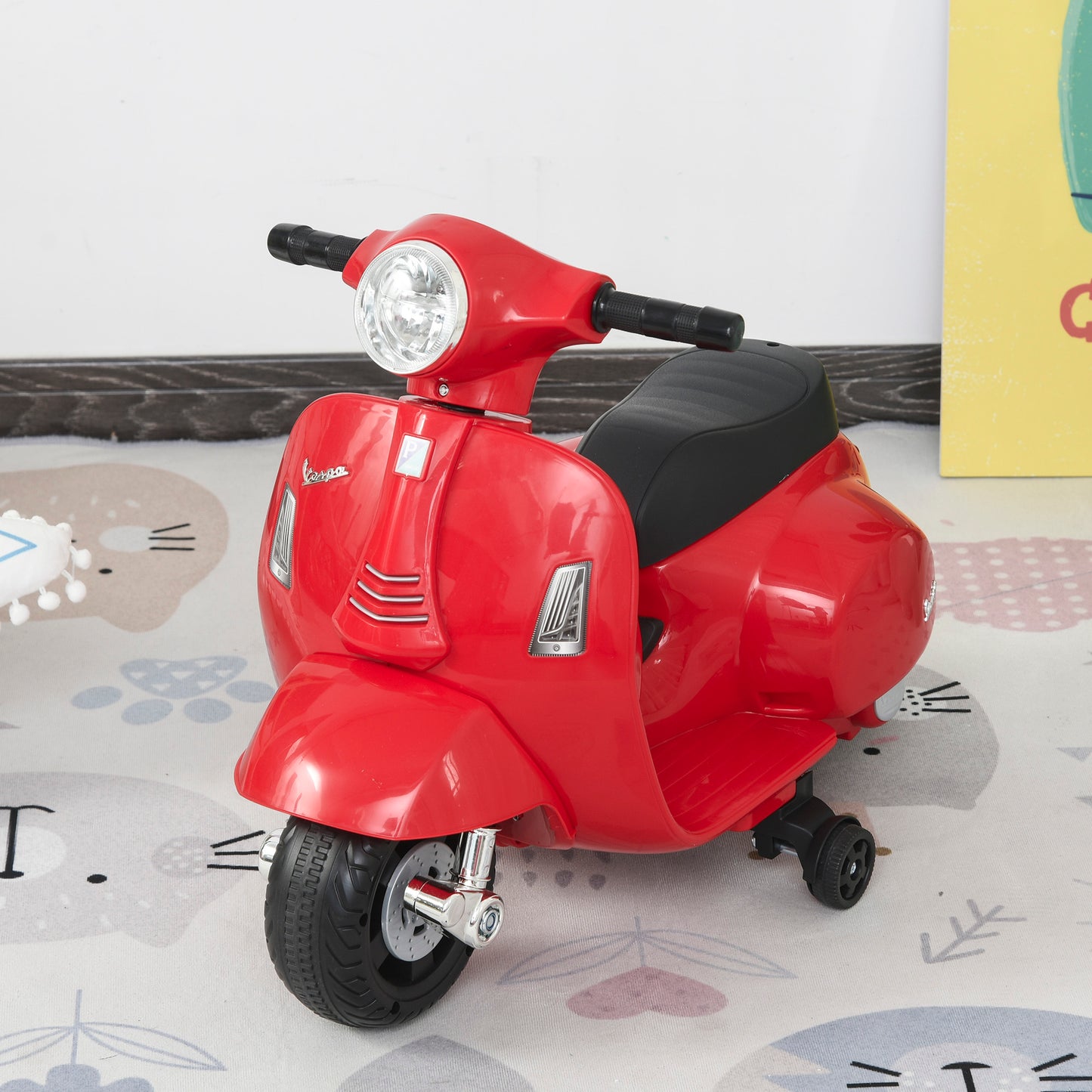 Vespa Licensed 6V Kids Electric Motorbike Ride On Motorcycle