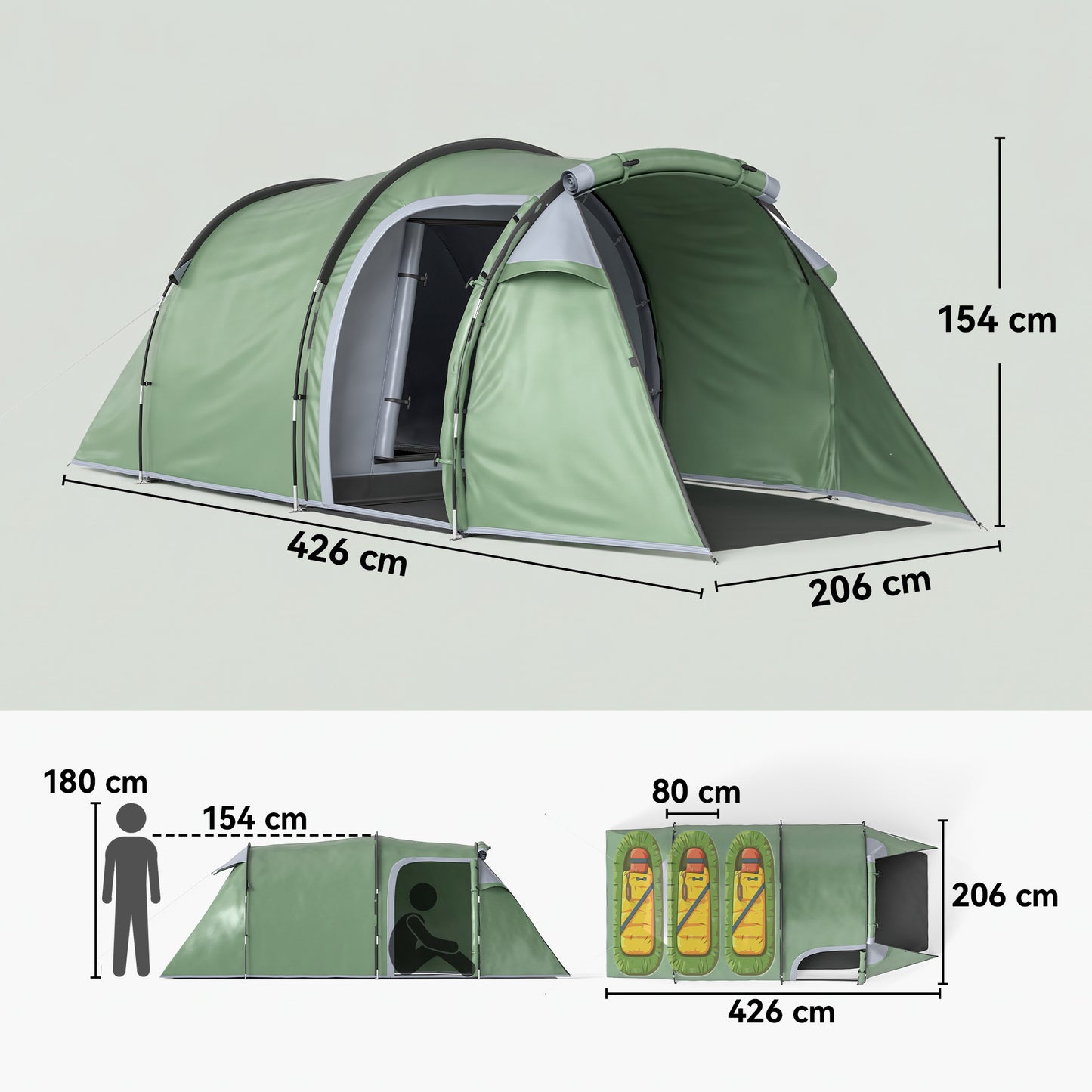Three-Man, Two-Room Tent