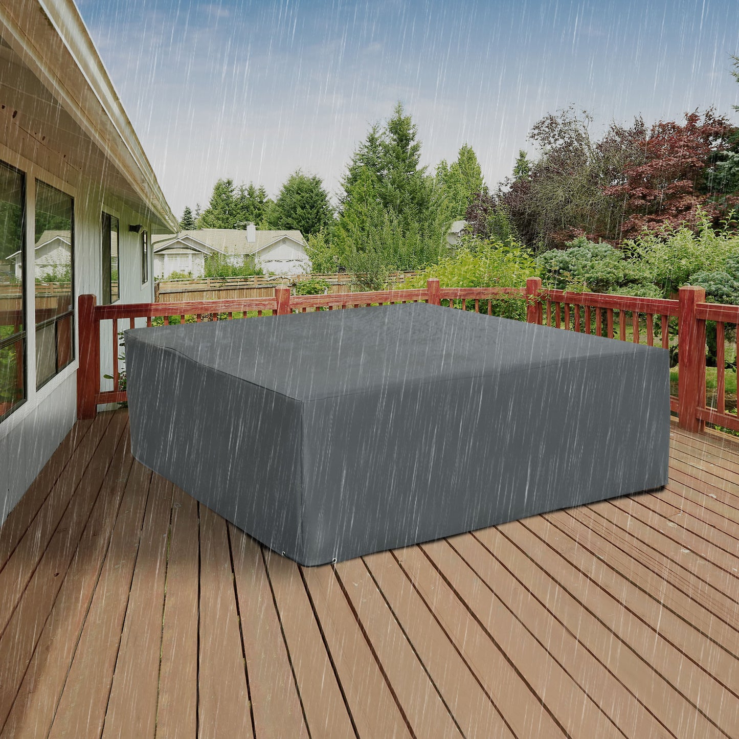 205x192cm Outdoor Garden Rattan Furniture Protective Cover Water UV
