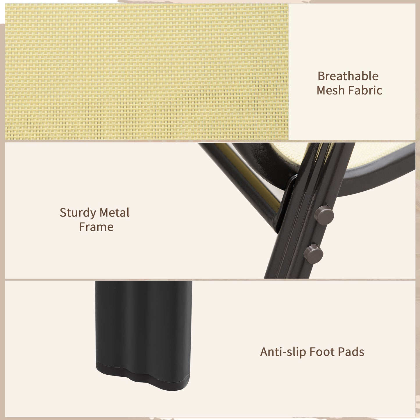 Set of Four Stackable Mesh Seat Chairs