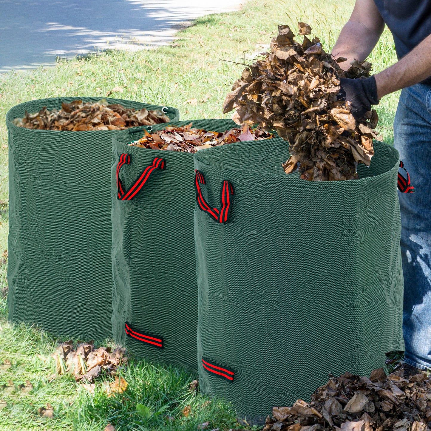 Garden Waste Bags, 300L x 3 Heavy Duty Garden Bags