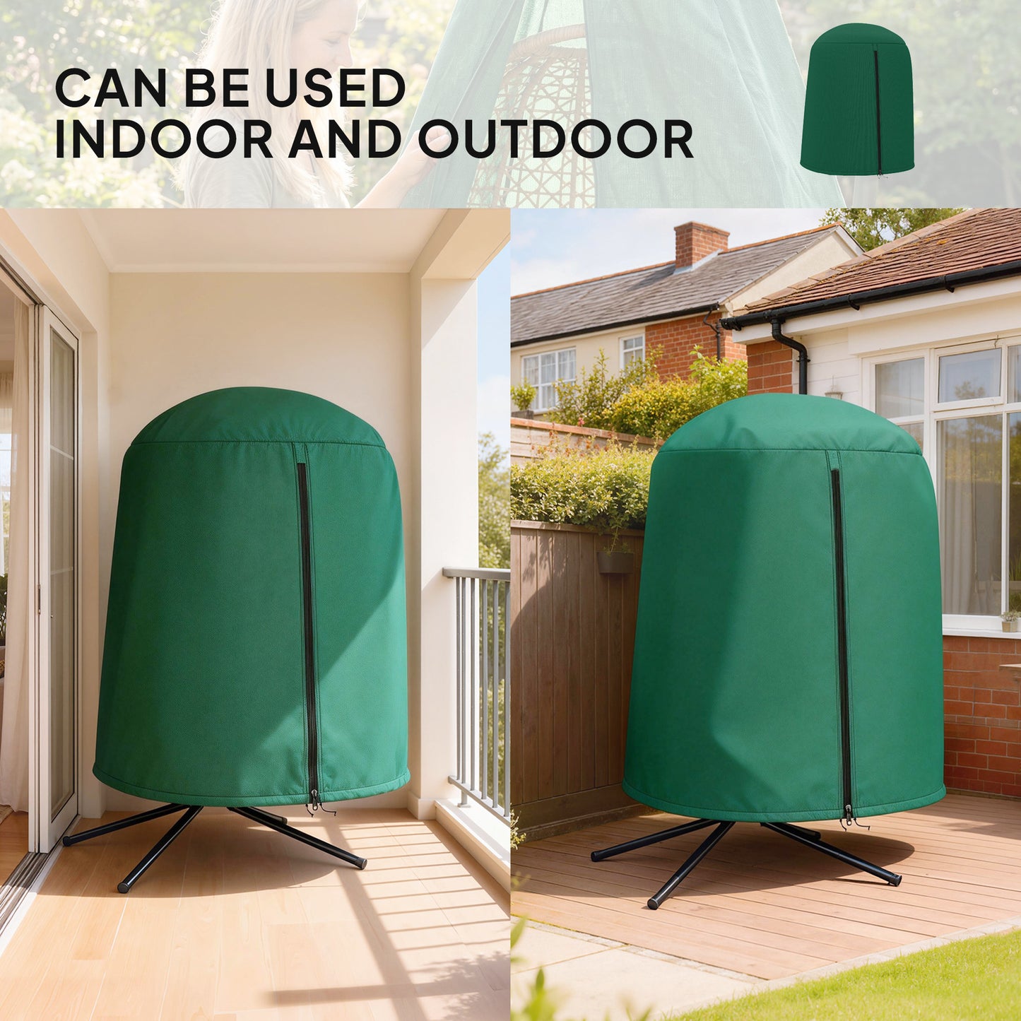 190 x Φ128cm Hanging Egg Chair Furniture Cover