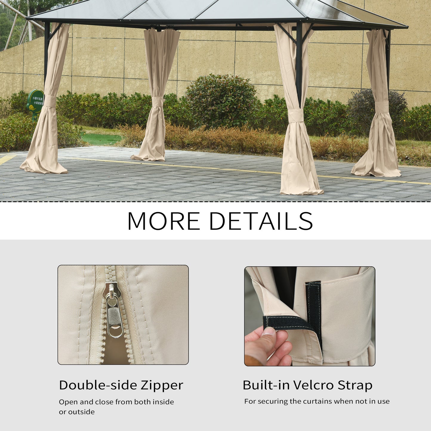 4 Pack Replacement Gazebo Curtains Privacy Panel