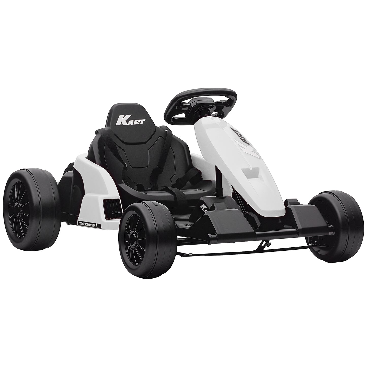 24V Electric Go Kart, Drift Kart with Adjustable Seat, Slow Start