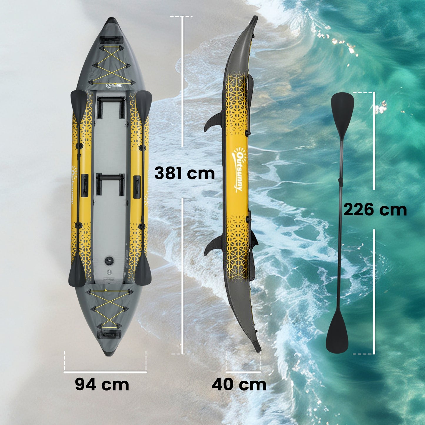 12.5' Inflatable Kayak Set