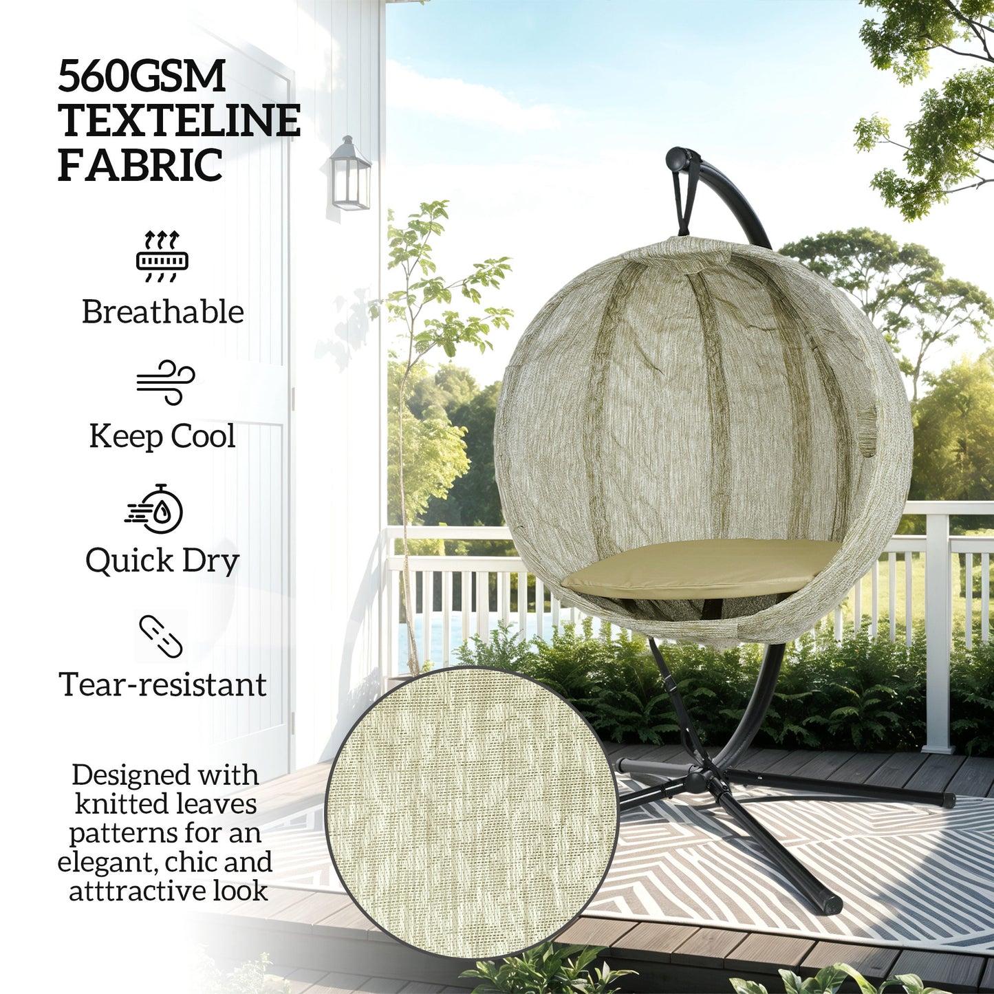 Hanging Egg Chair Outdoor Indoor Garden Swing Chair (5)