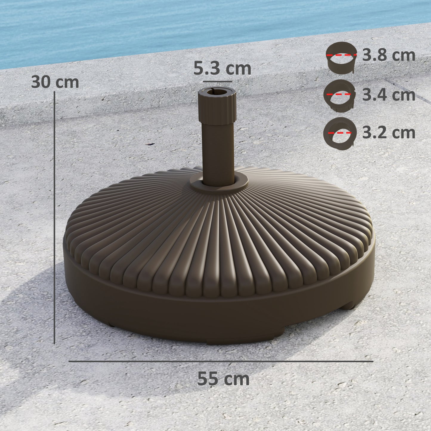 Garden Parasol Base Holder, 28kg Sand Filled, 23kg Water Filled (1)