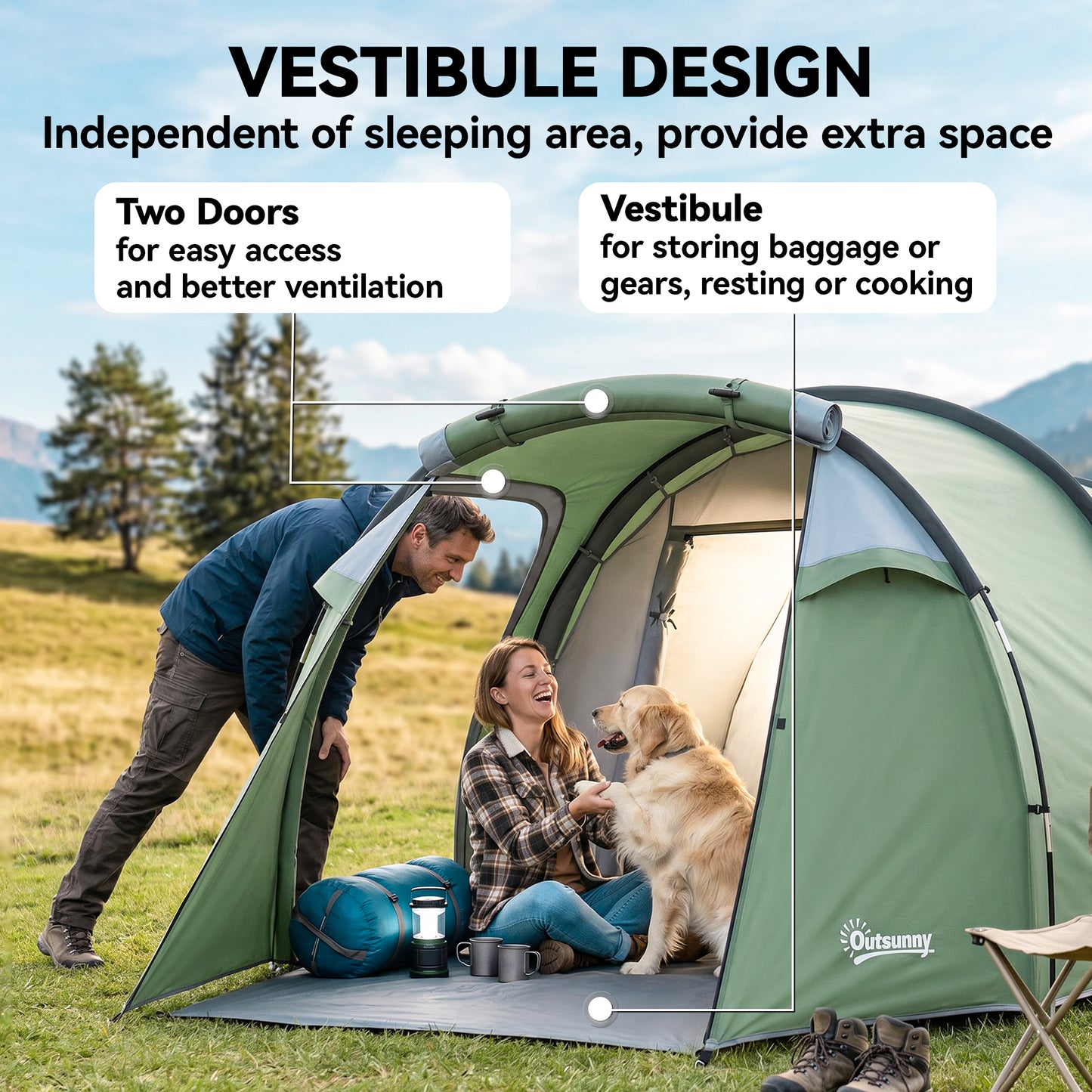Three-Man, Two-Room Tent