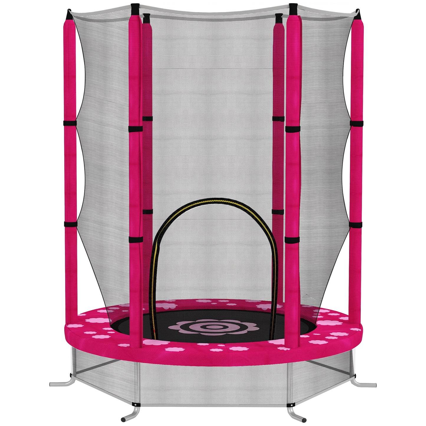 4.6ft Toddler Trampoline w/ Safety Enclosure Net