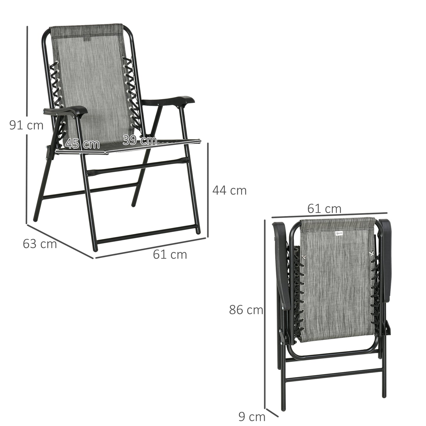 Pieces Patio Folding Chair Set
