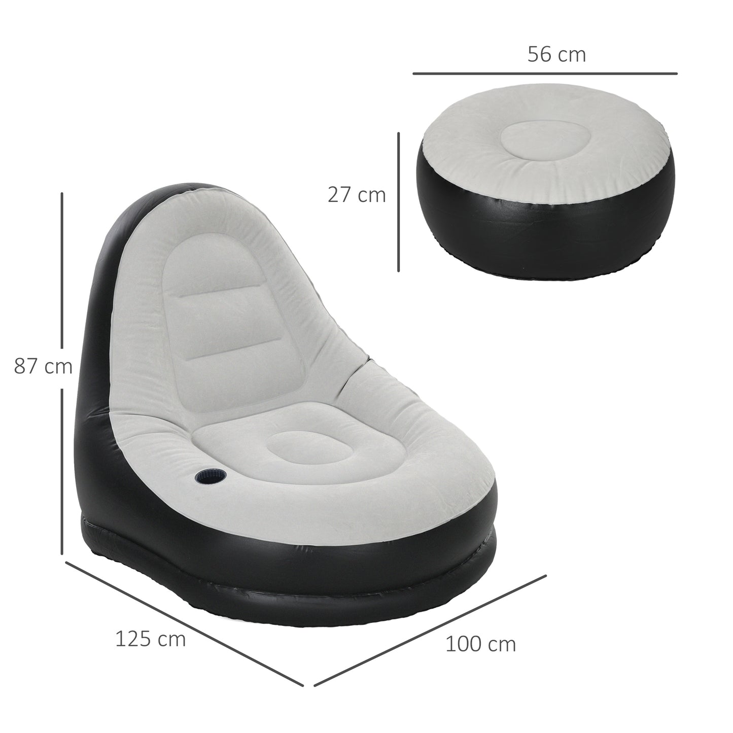 Inflatable Tub Chair and Footstool