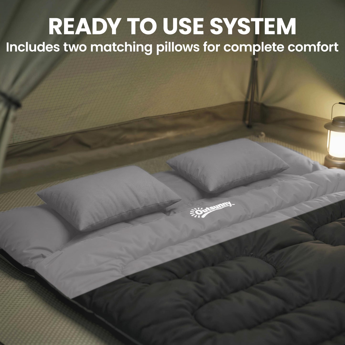 Double Sleeping Bag with 2 Pillows (2)