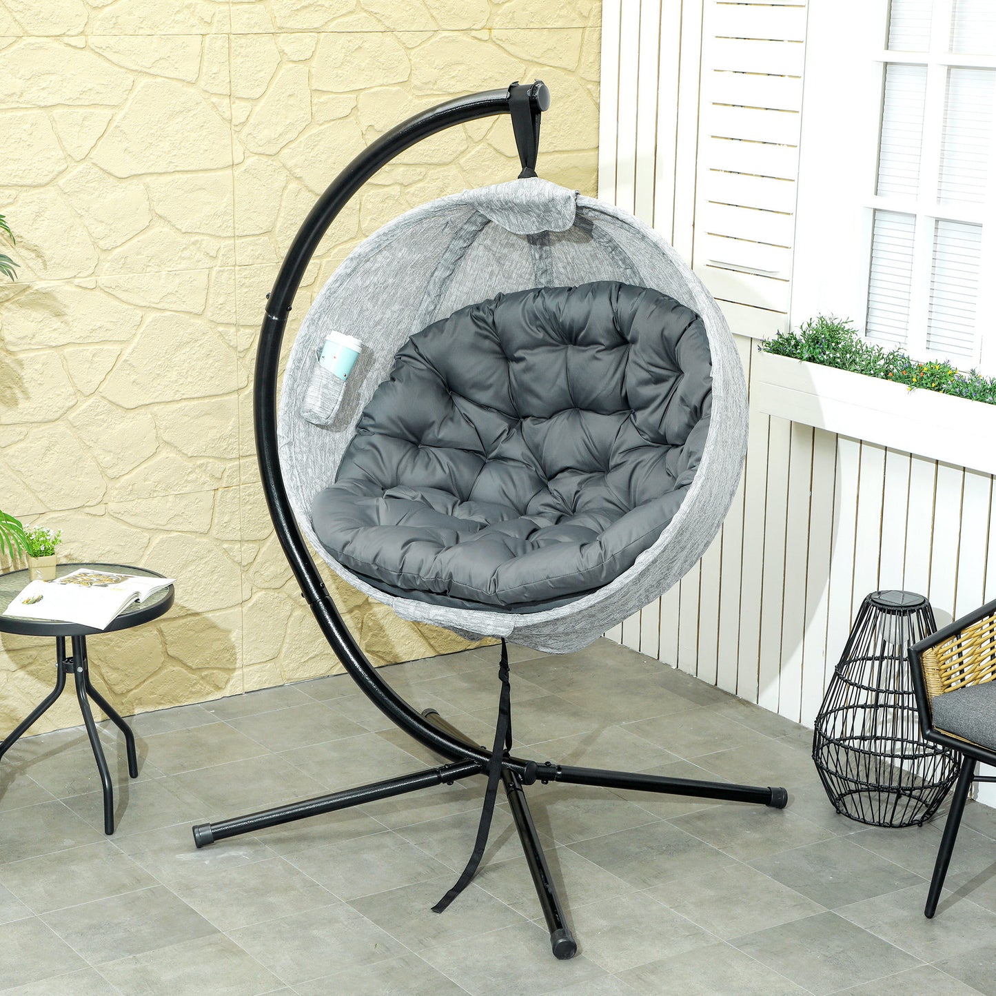 Hanging Egg Chair Outdoor Indoor Garden Swing Chair (5)